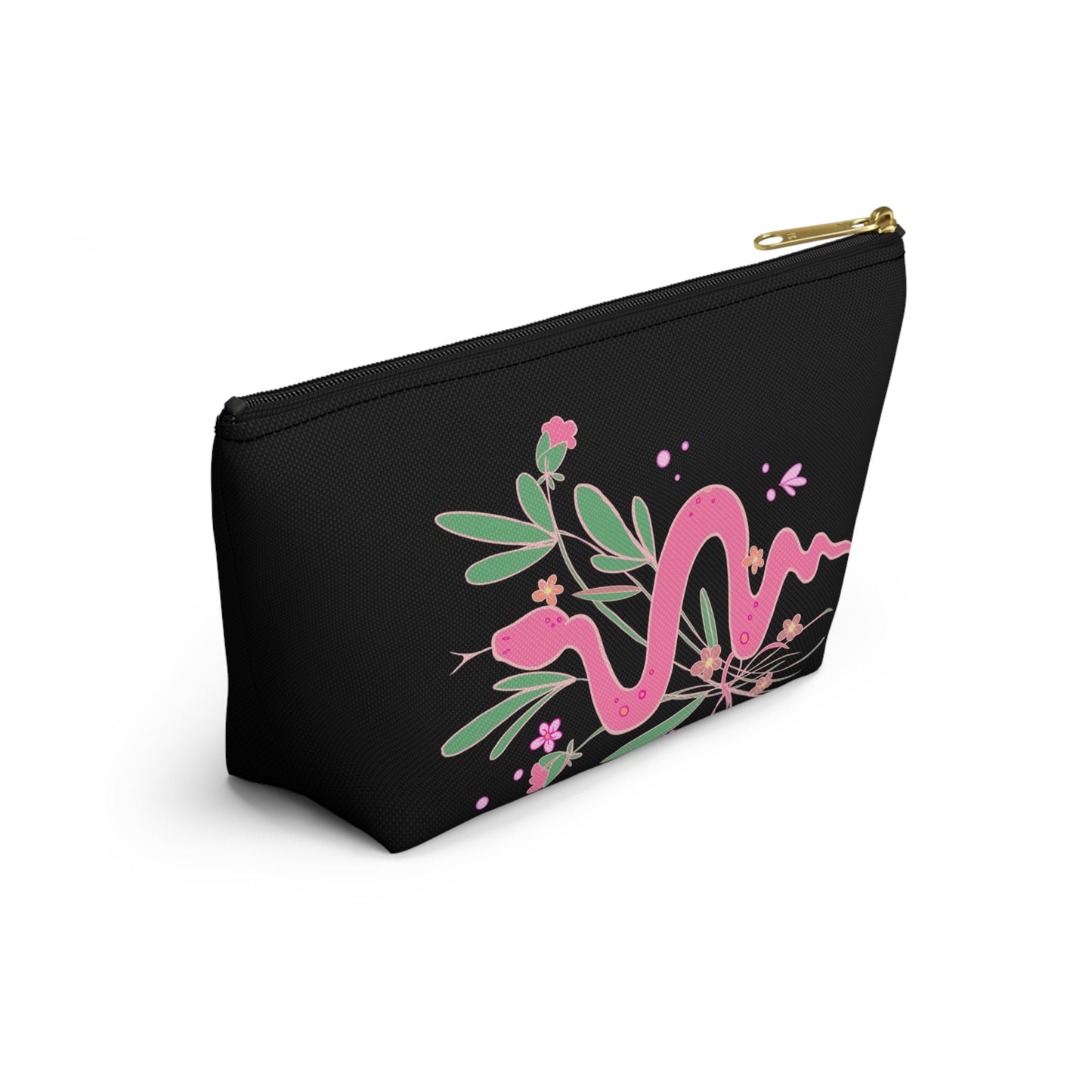 Pink Peony Snake Travel Bag