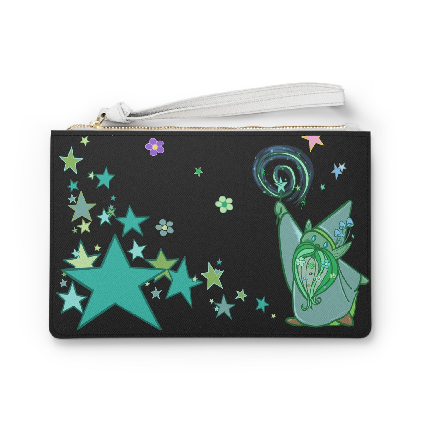 Dawn and Dusk Gnome Magicians Vegan Clutch Bag
