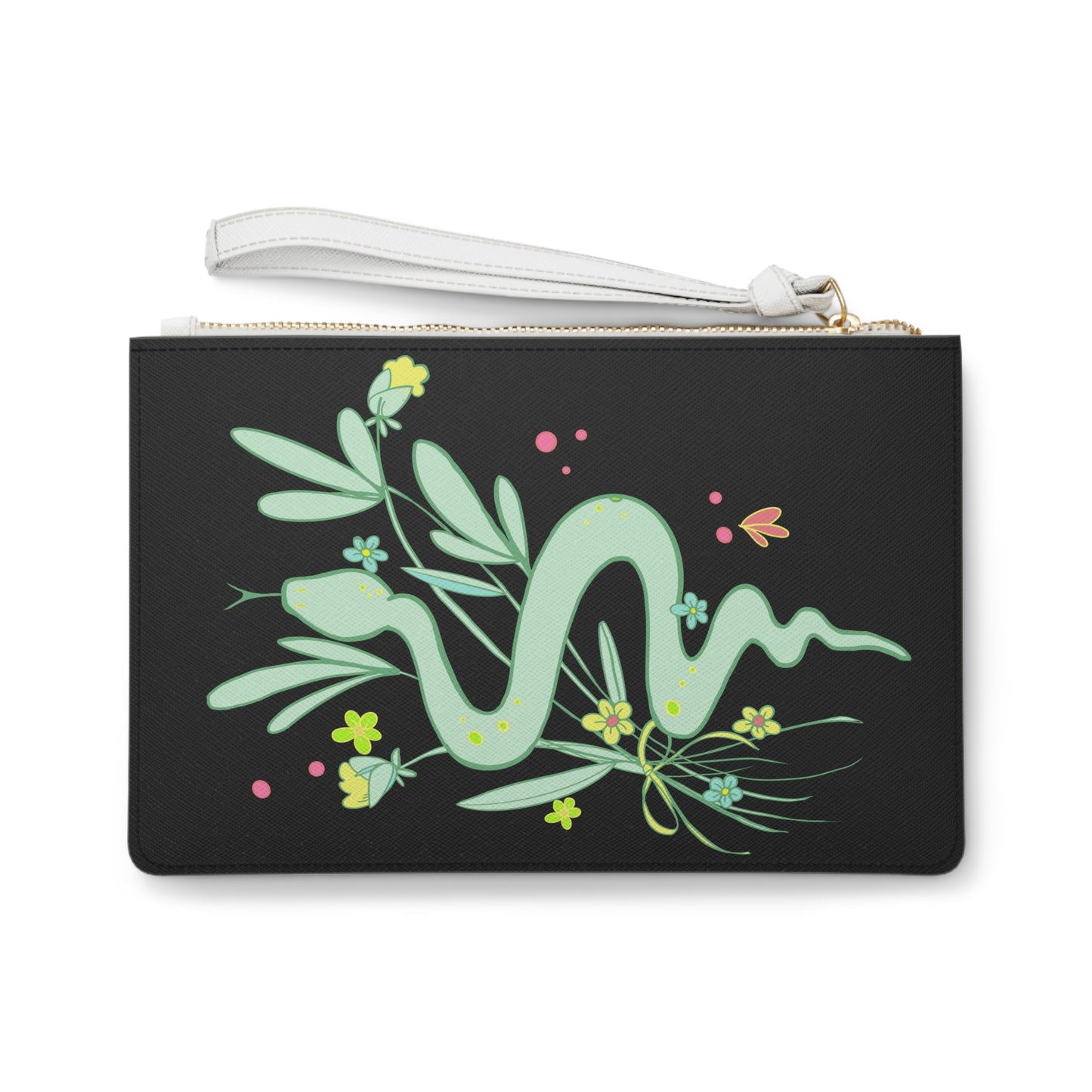 Green Snake Vegan Clutch Bag