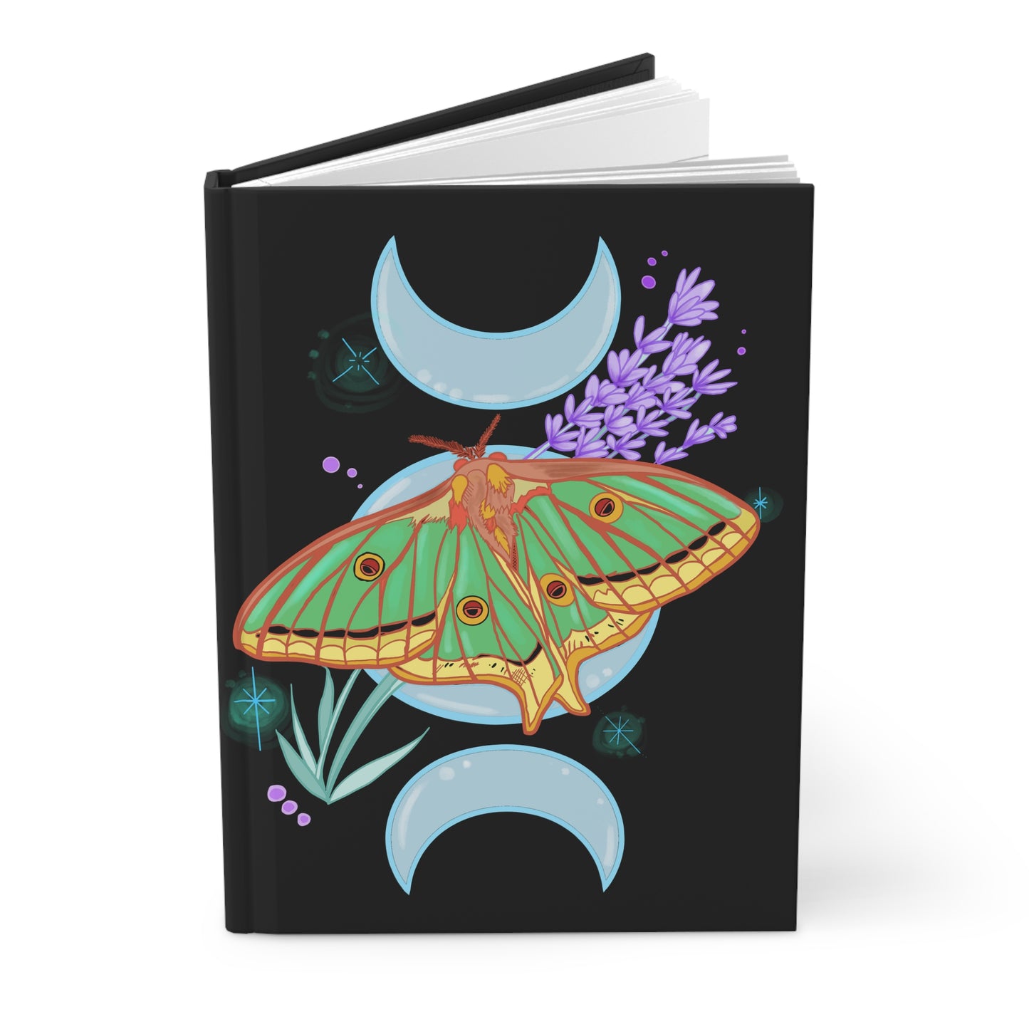 Pastel Spanish Moon Moth Blank Lined Journal