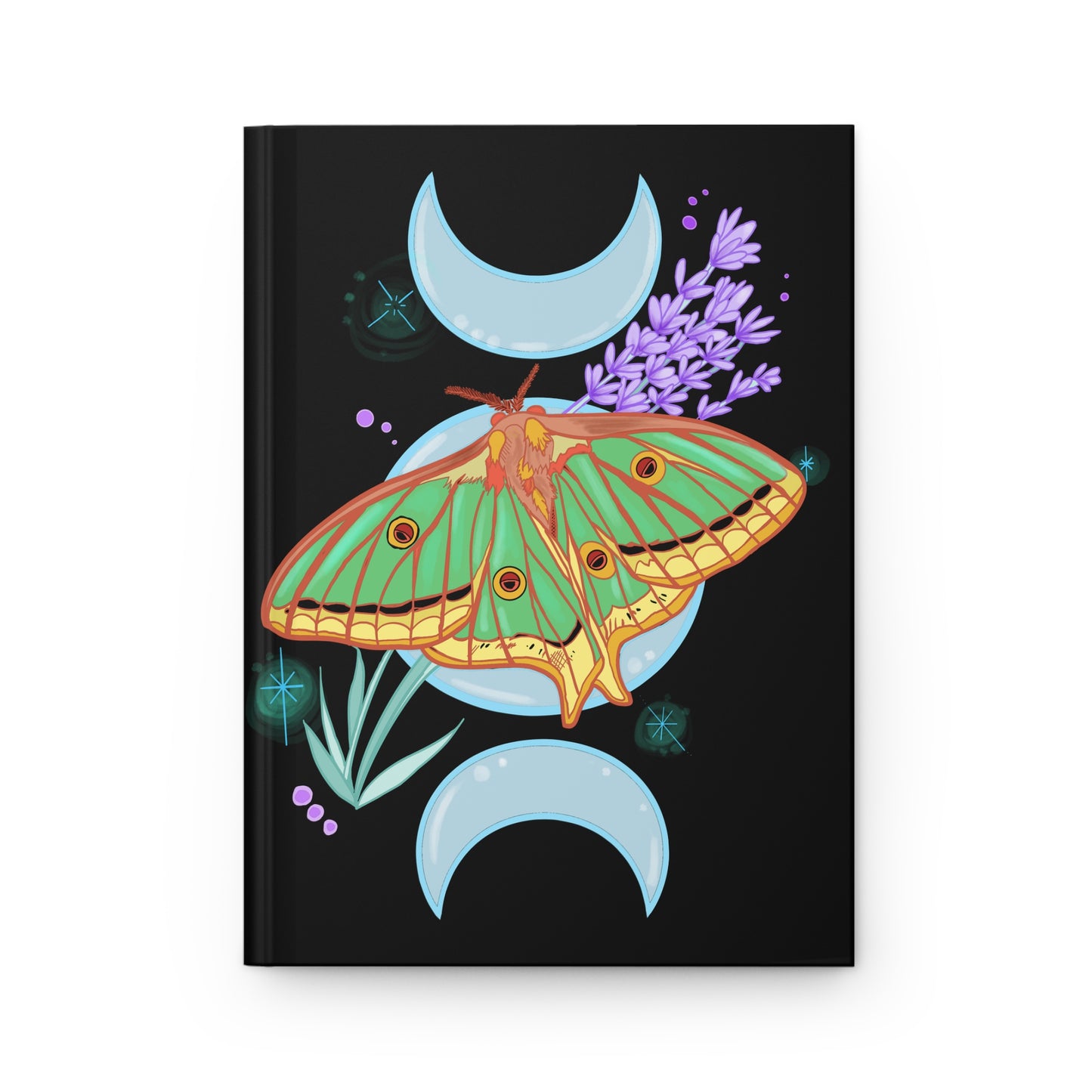 Pastel Spanish Moon Moth Blank Lined Journal