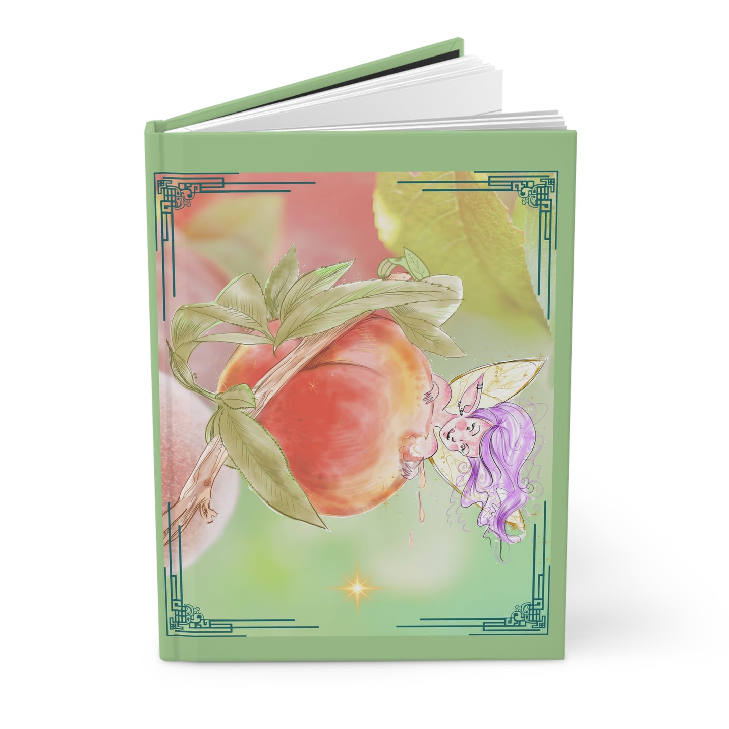 Fairy's Peachy Sweet Bite Blank Lined Journal