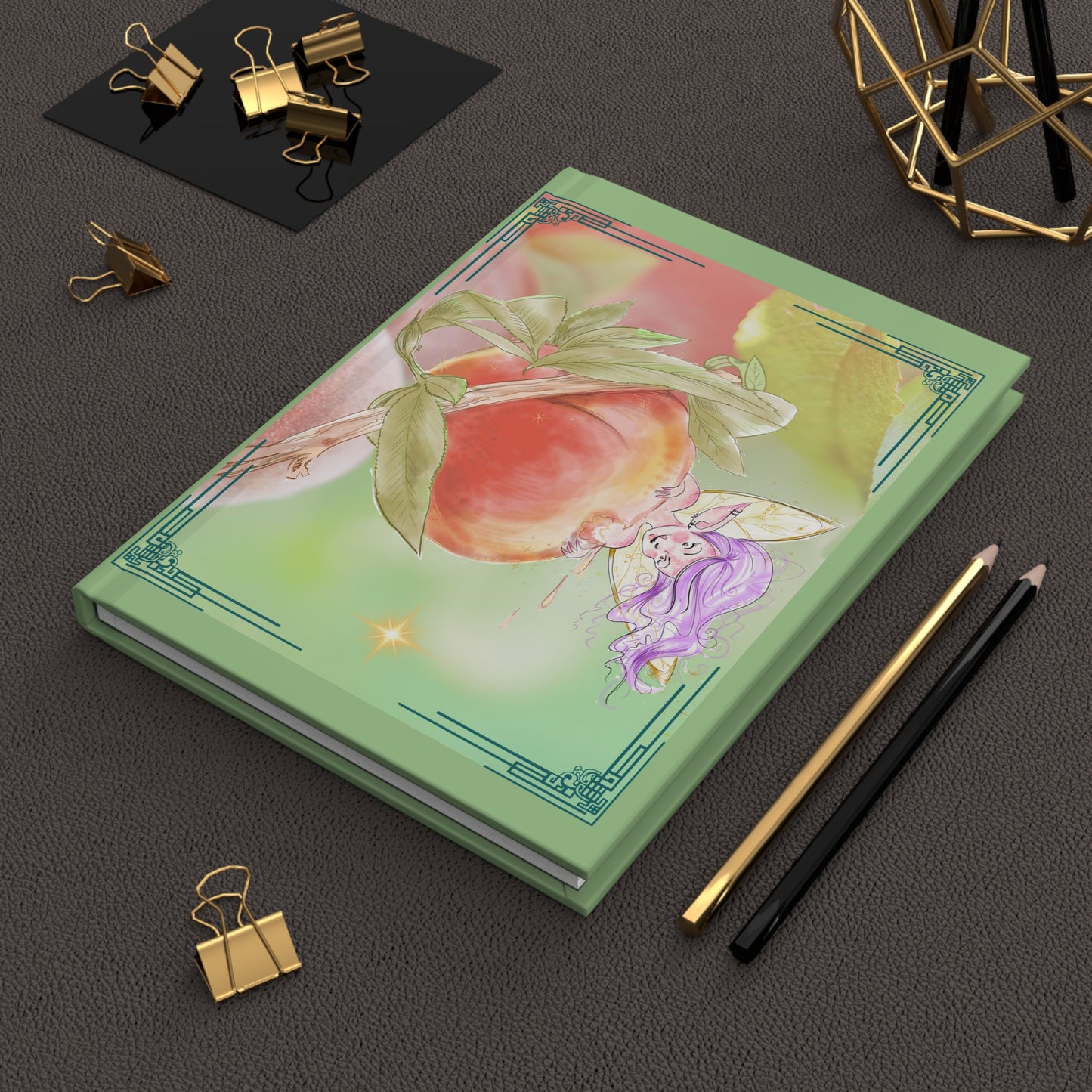 Fairy's Peachy Sweet Bite Blank Lined Journal