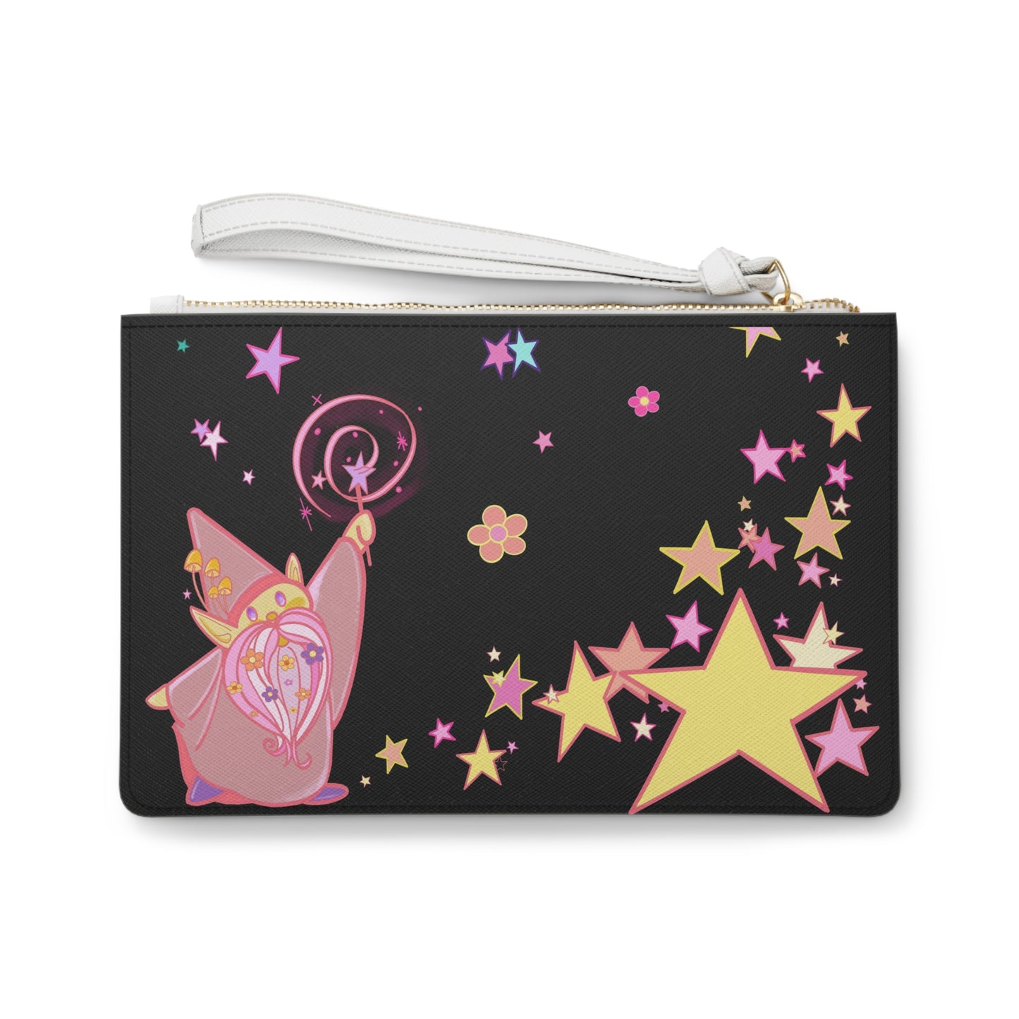 Dawn and Dusk Gnome Magicians Vegan Clutch Bag