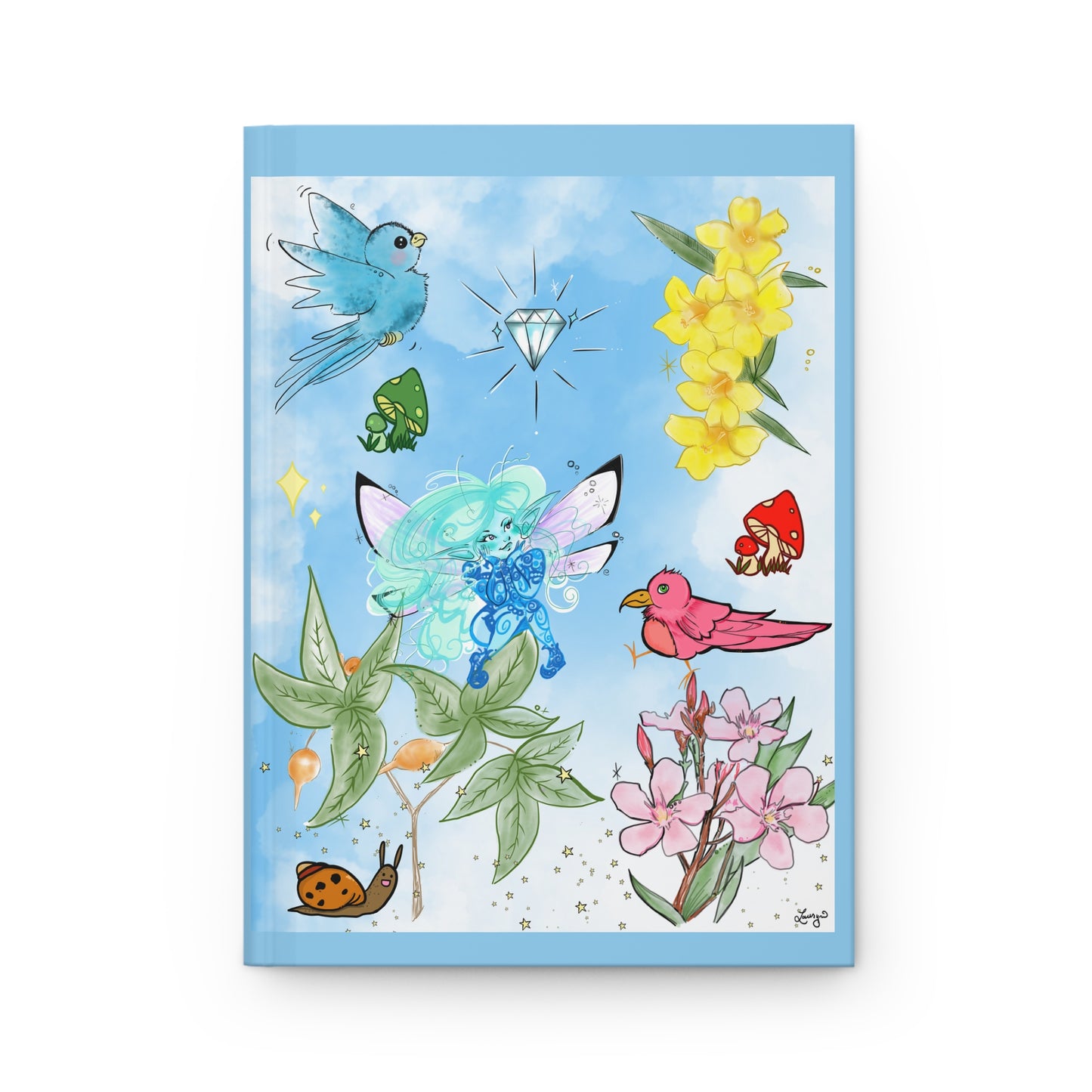 Floral Friends of Flight Blank Lined Journal