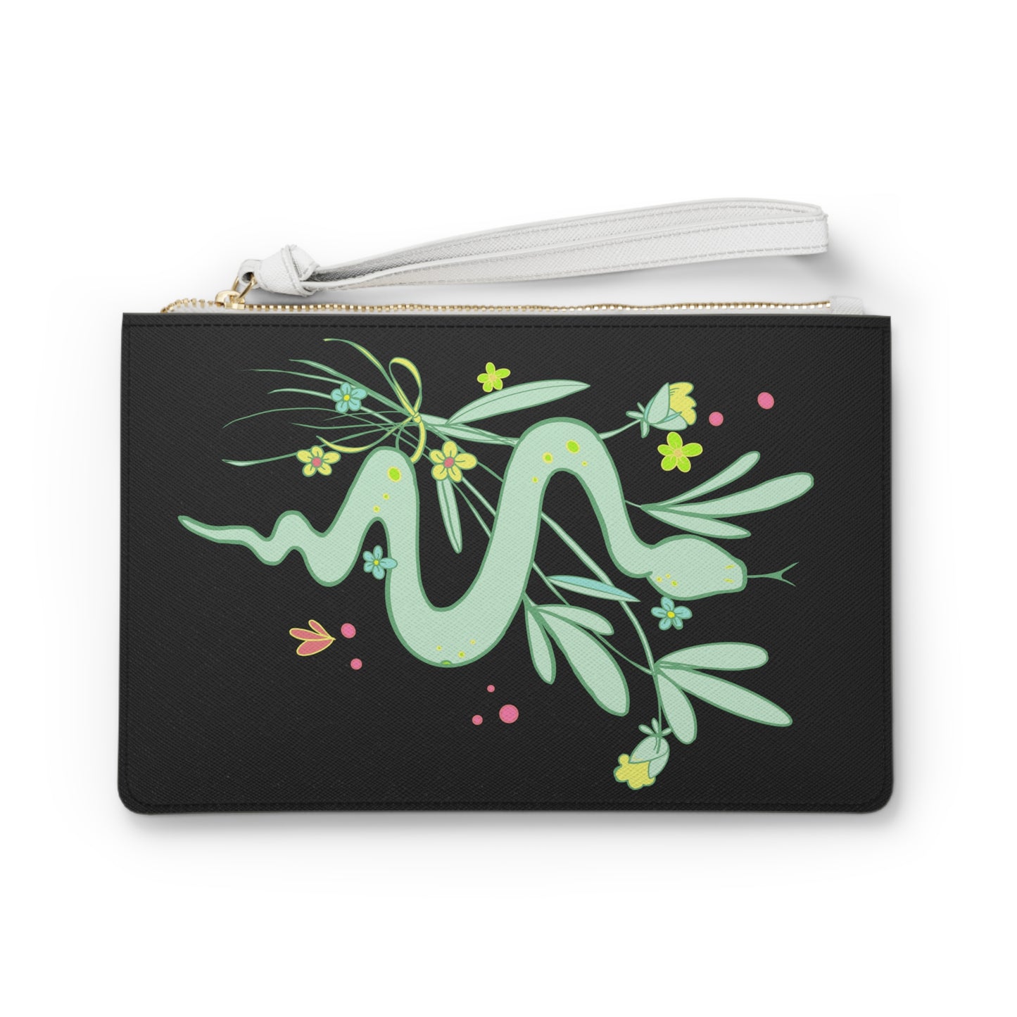 Green Snake Vegan Clutch Bag