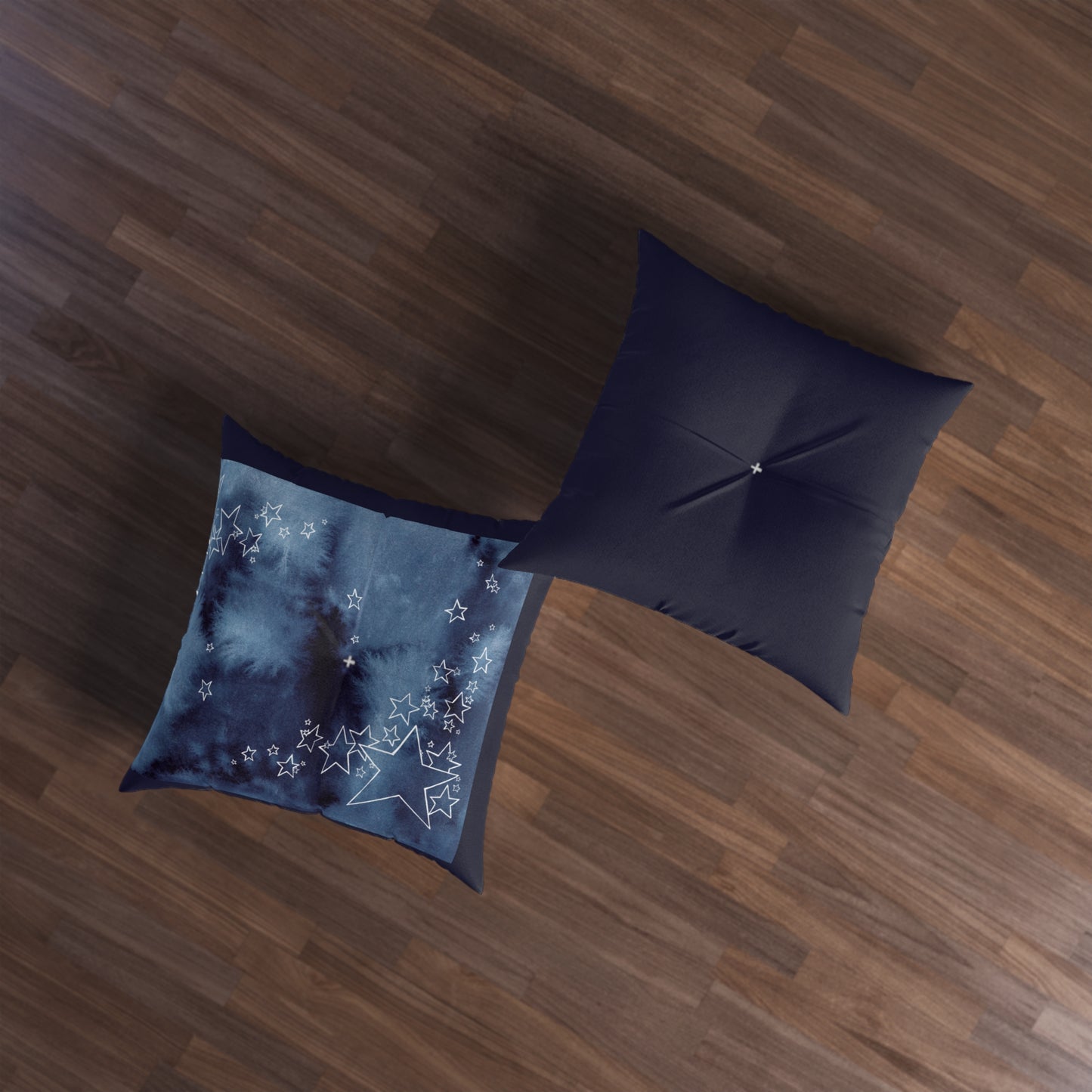 Cosmic Comfort in Indigo Hues Floor Pillow