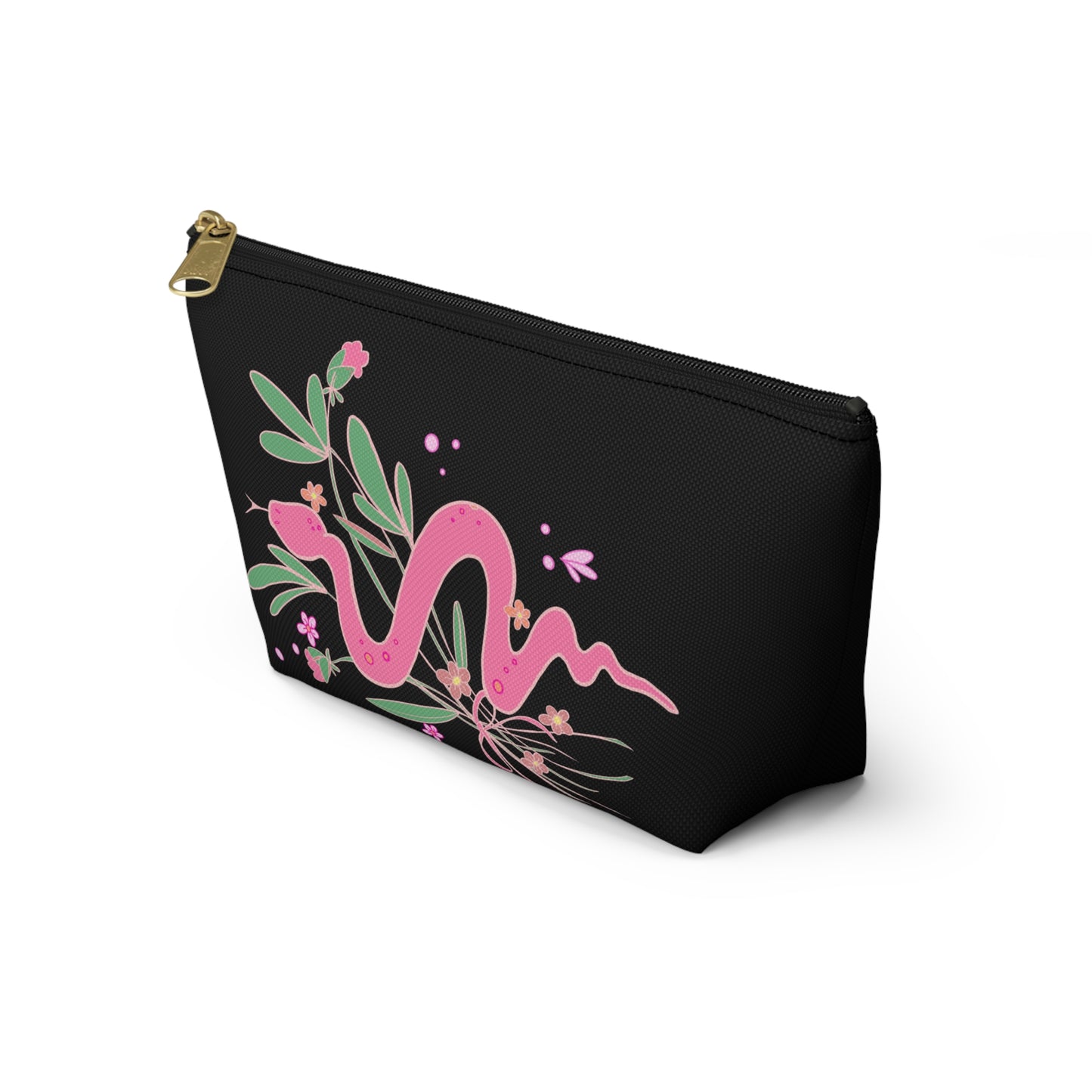 Pink Peony Snake Travel Bag