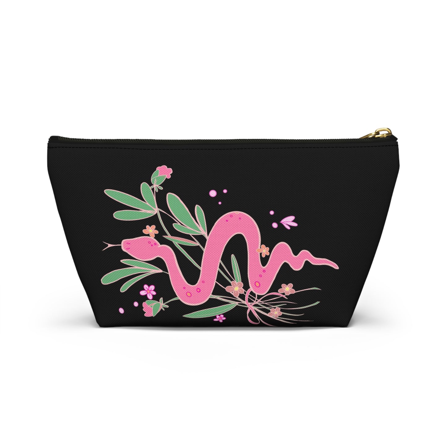 Pink Peony Snake Travel Bag
