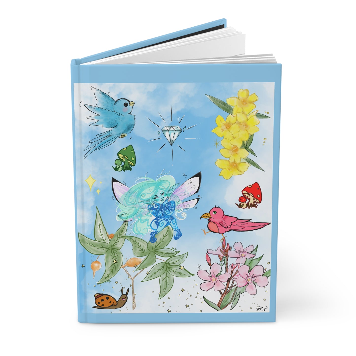 Floral Friends of Flight Blank Lined Journal