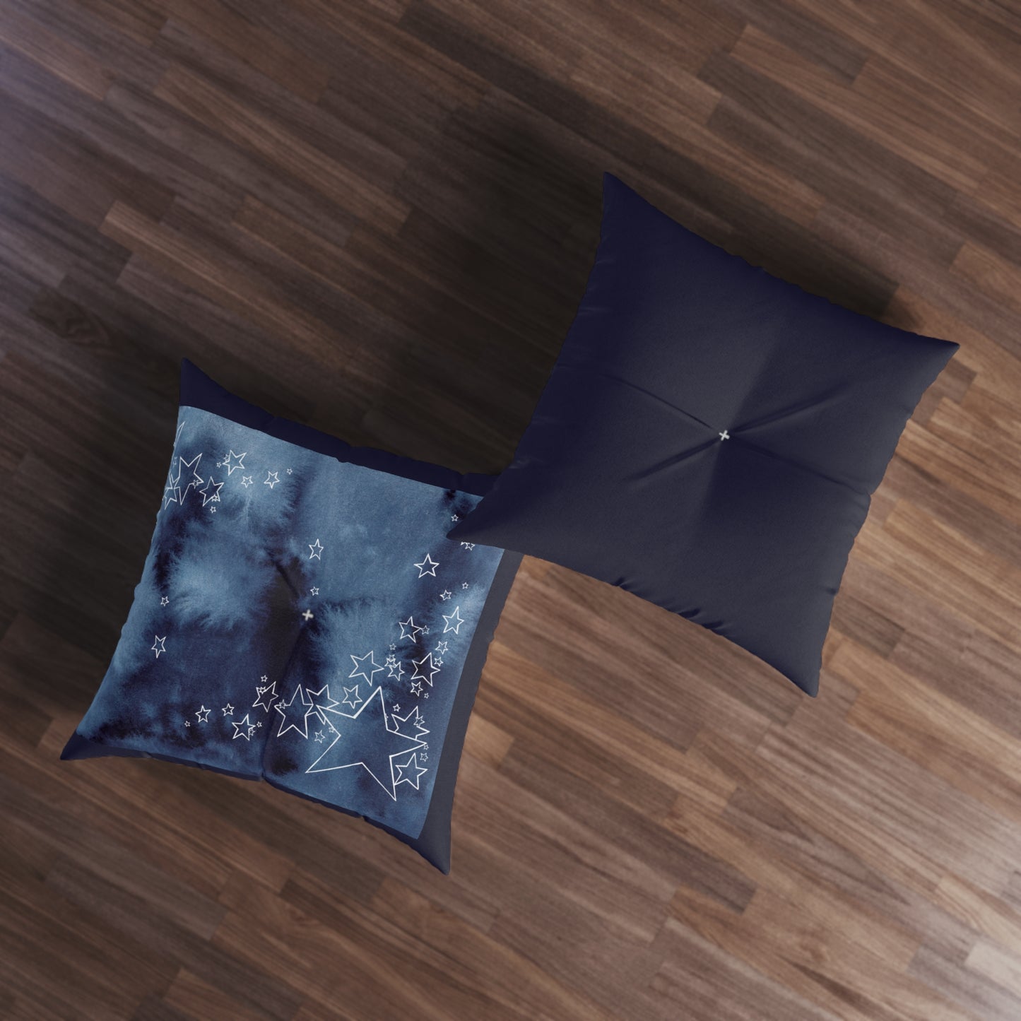 Cosmic Comfort in Indigo Hues Floor Pillow