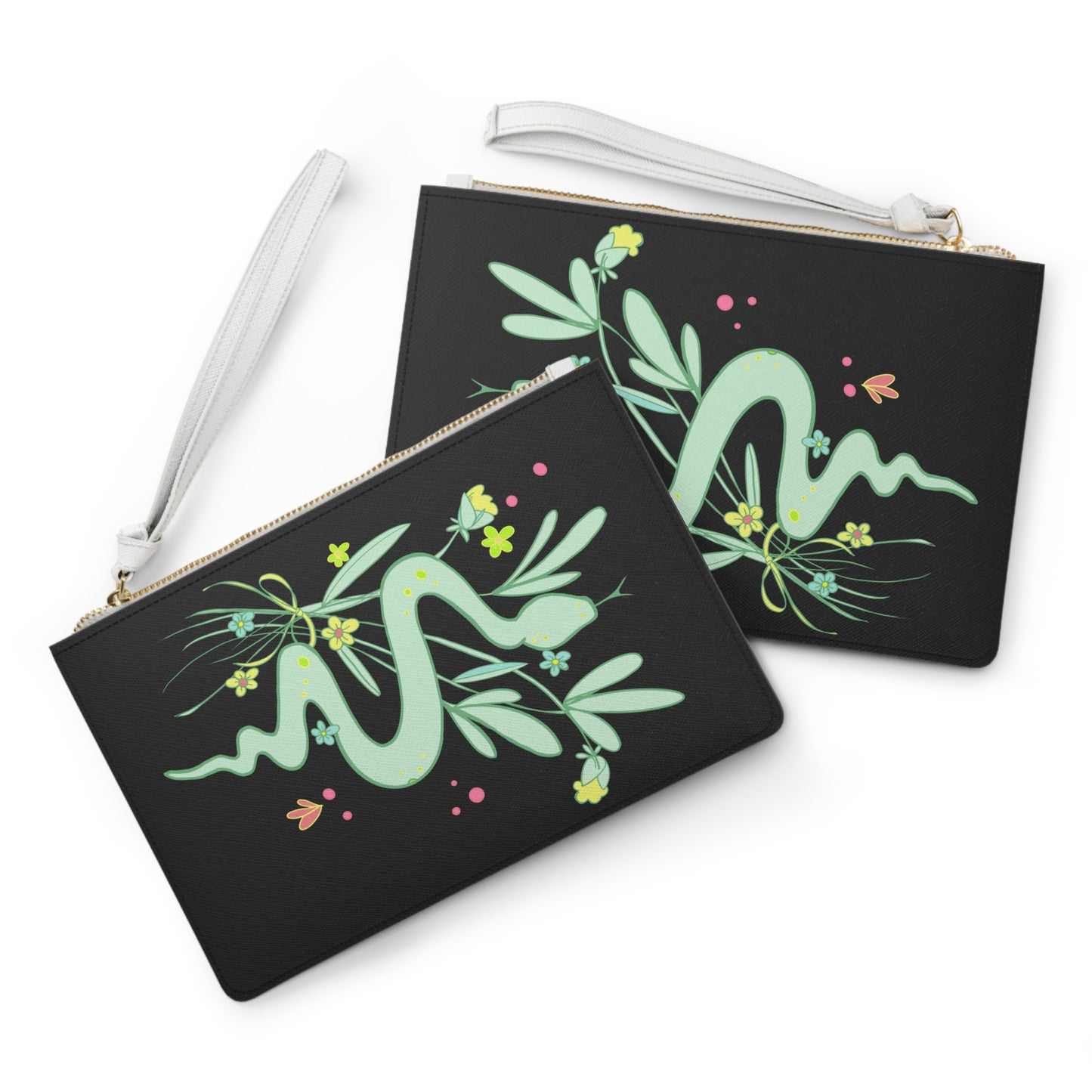 Green Snake Vegan Clutch Bag