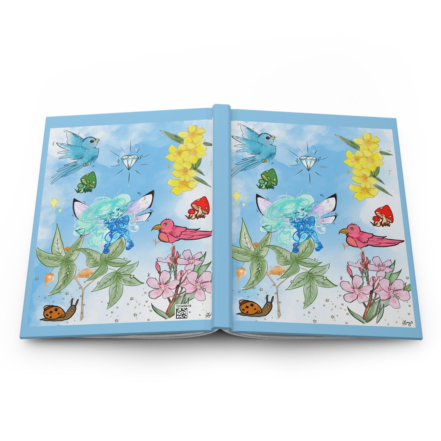 Floral Friends of Flight Blank Lined Journal