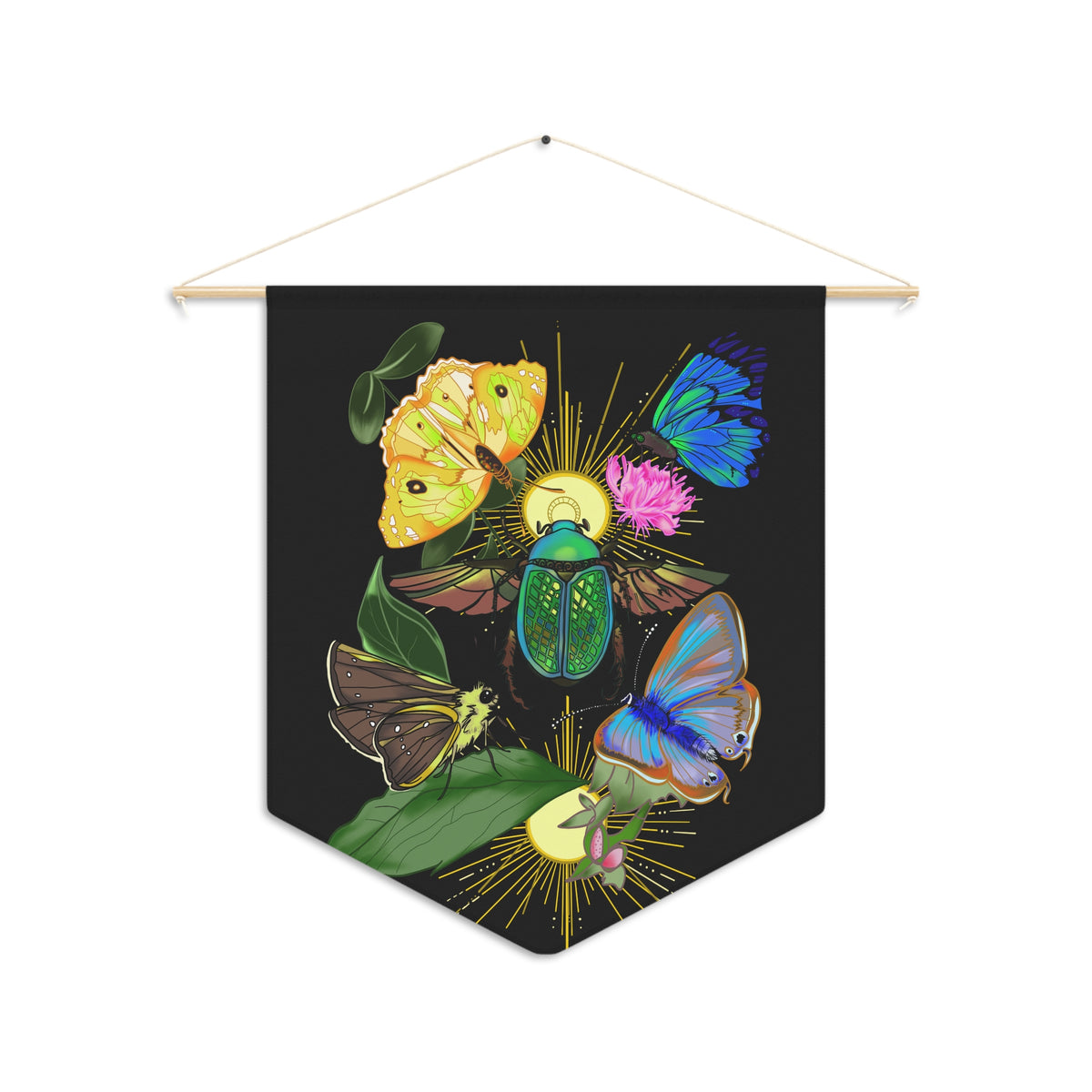 Insect Mandala Pennant Wall Art