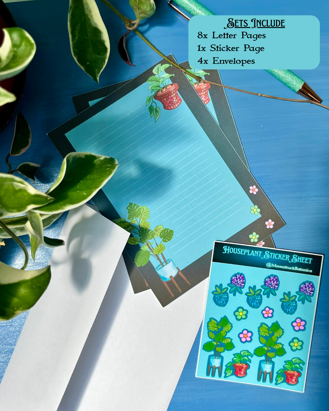 Houseplants Letter Writing Set