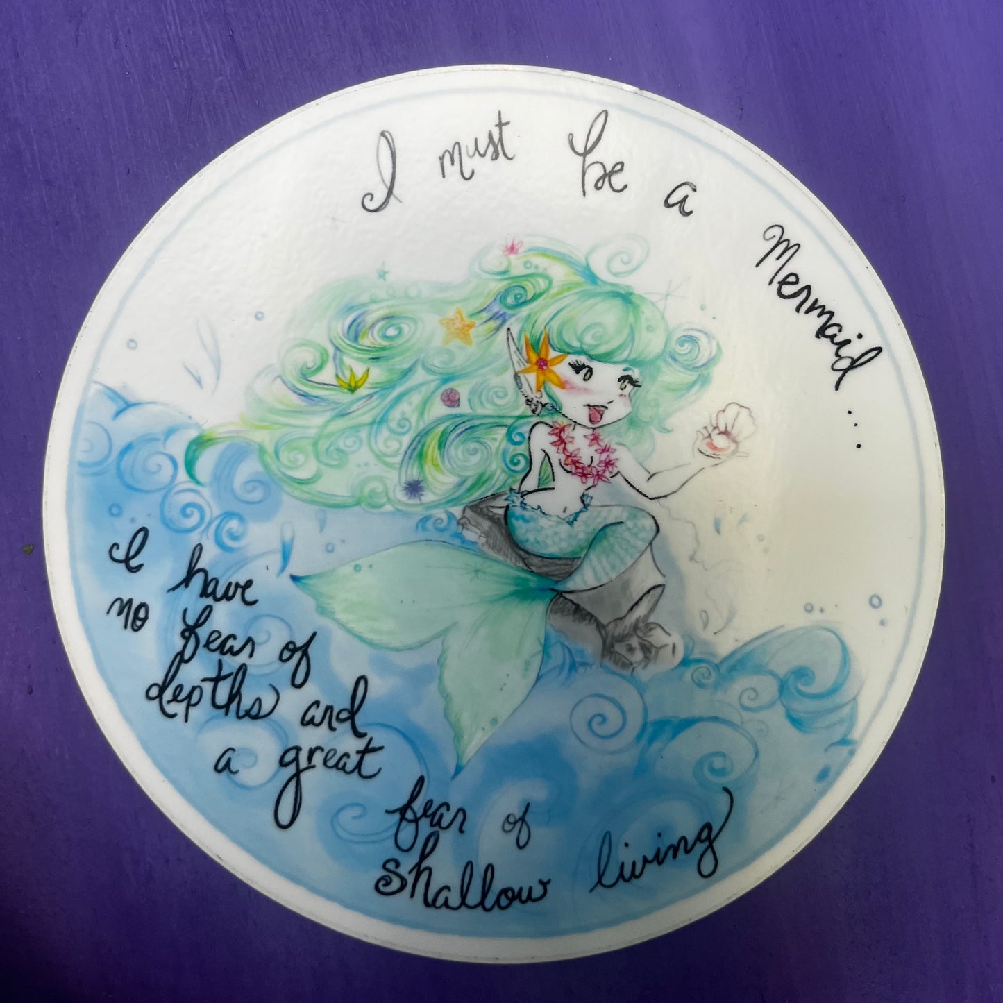 Mermaid Sticker Decal with Anaïs Nin quote
