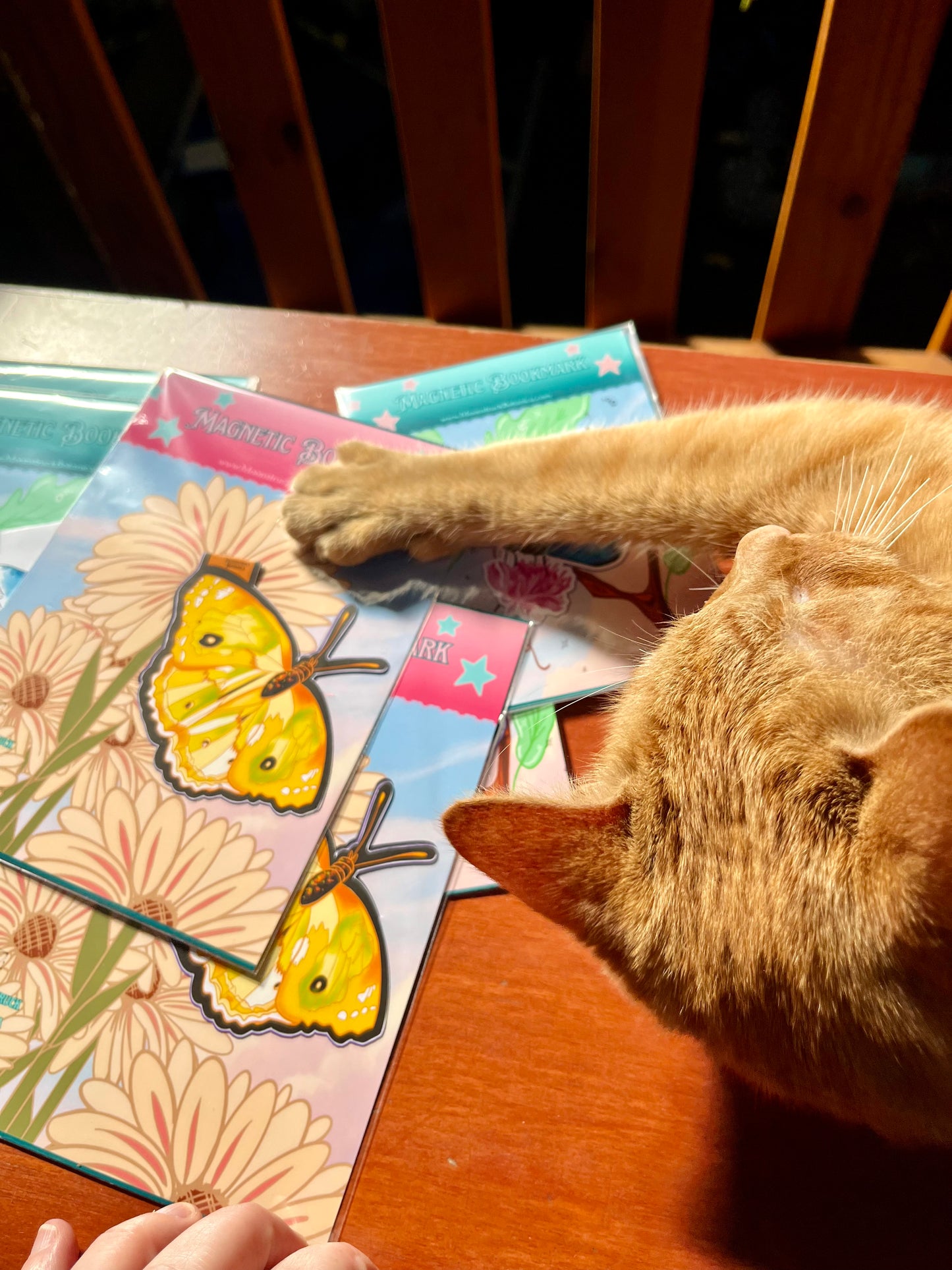 Dayglow Yellow Butterfly Magnetic Bookmark