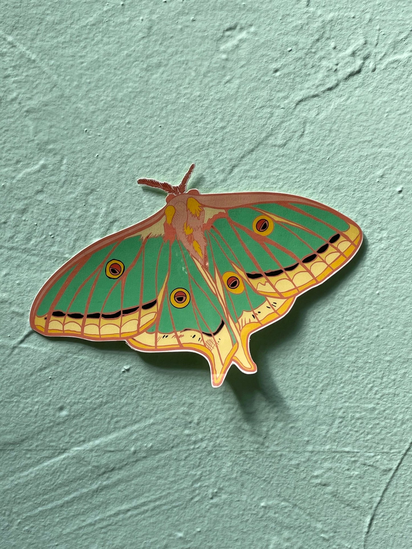 Luna Moth Glossy Vinyl Sticker