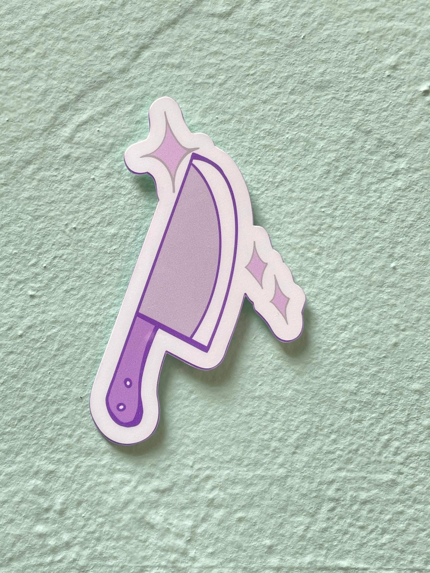 Lavender Knife Glossy Vinyl Sticker