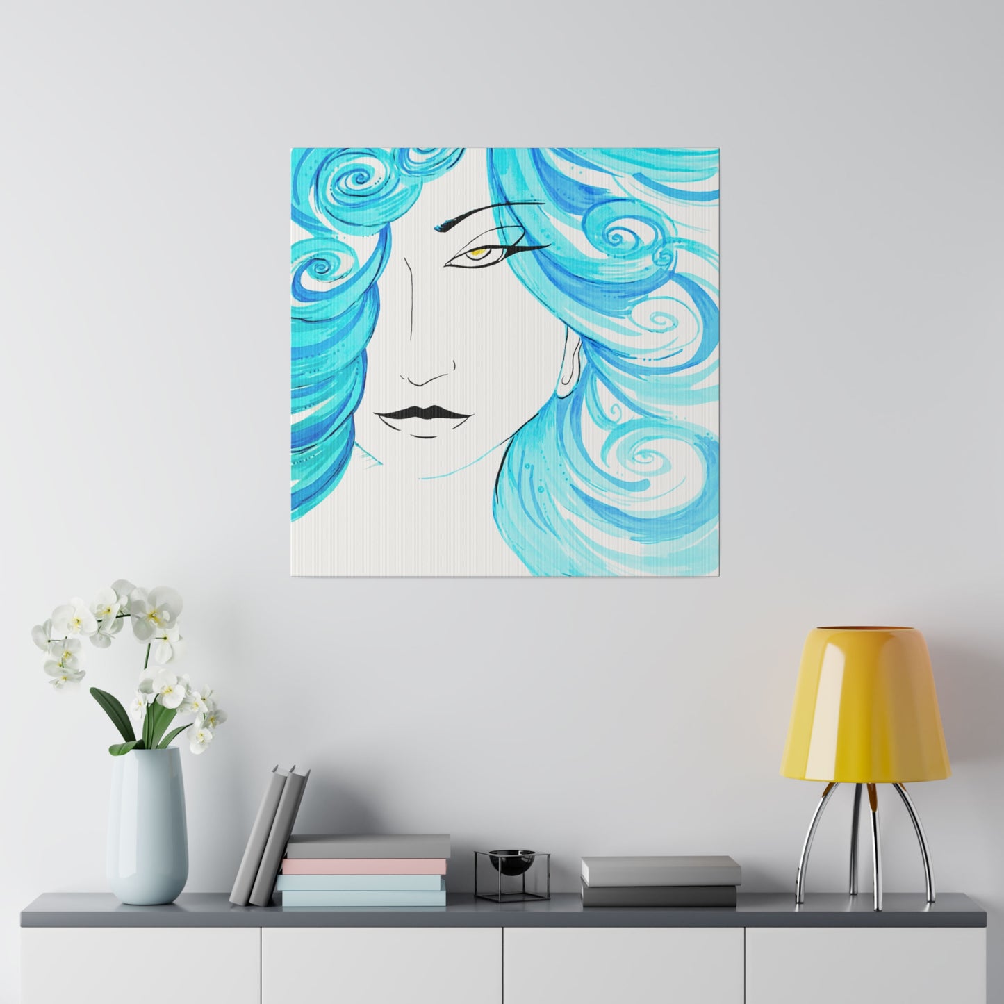 Water Goddess Wall Art Illustration on Canvas