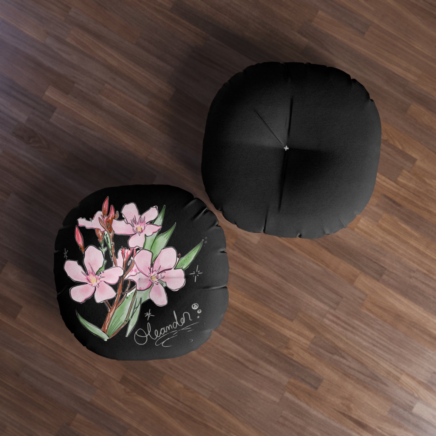 Oleander Tufted Meditation Pillow, Round