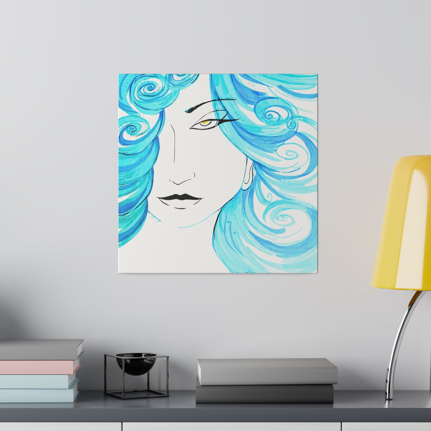 Water Goddess Wall Art Illustration on Canvas