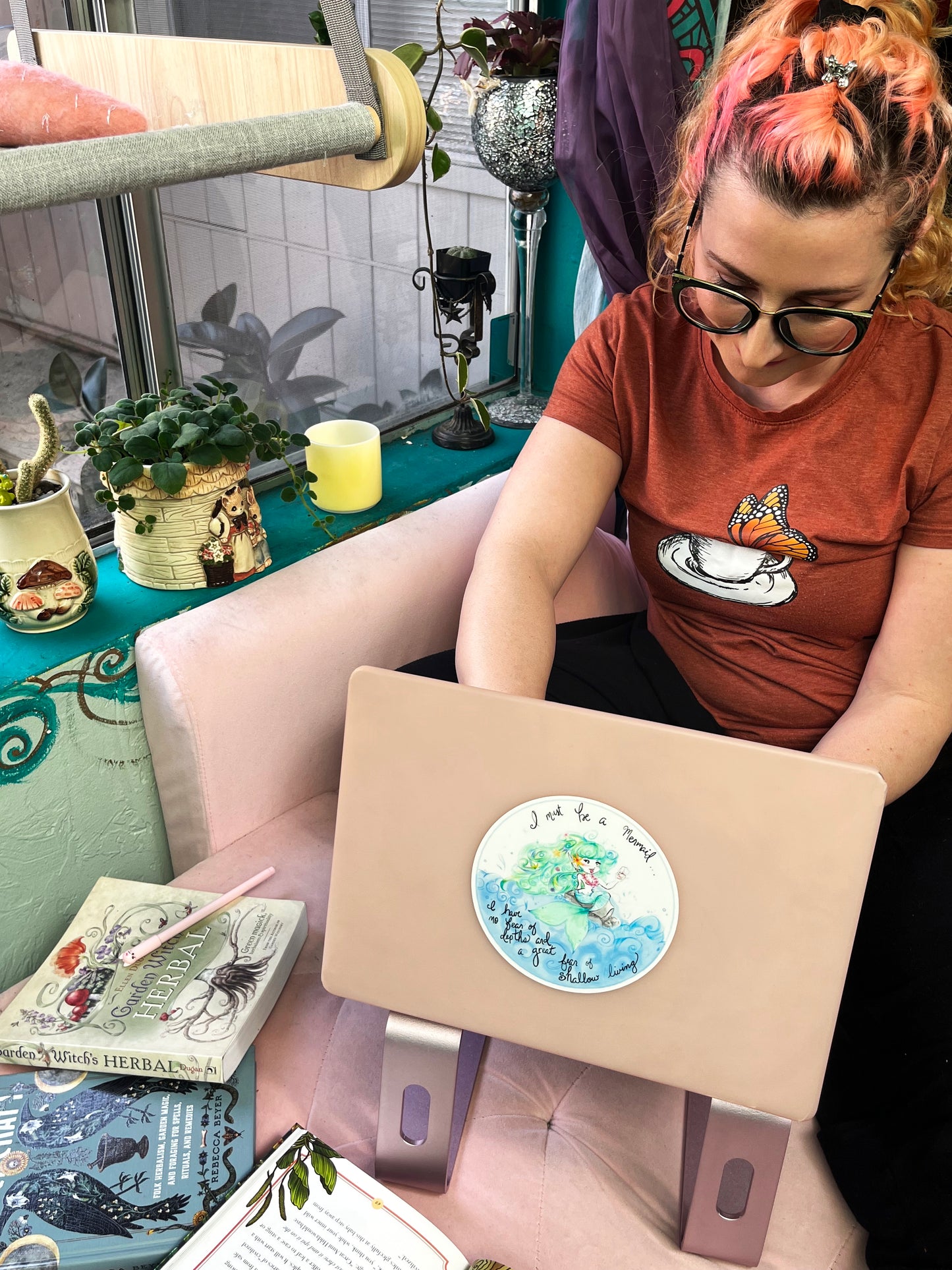 Mermaid Sticker Decal with Anaïs Nin quote