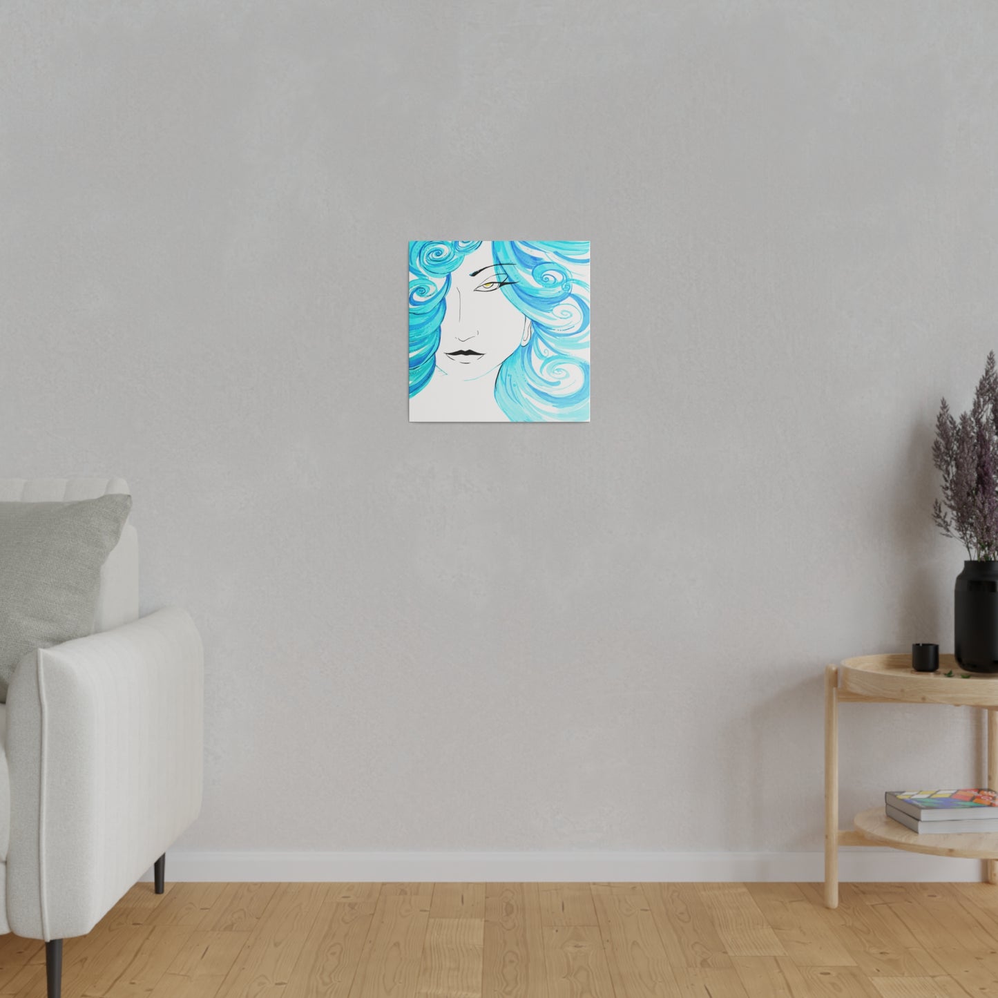 Water Goddess Wall Art Illustration on Canvas