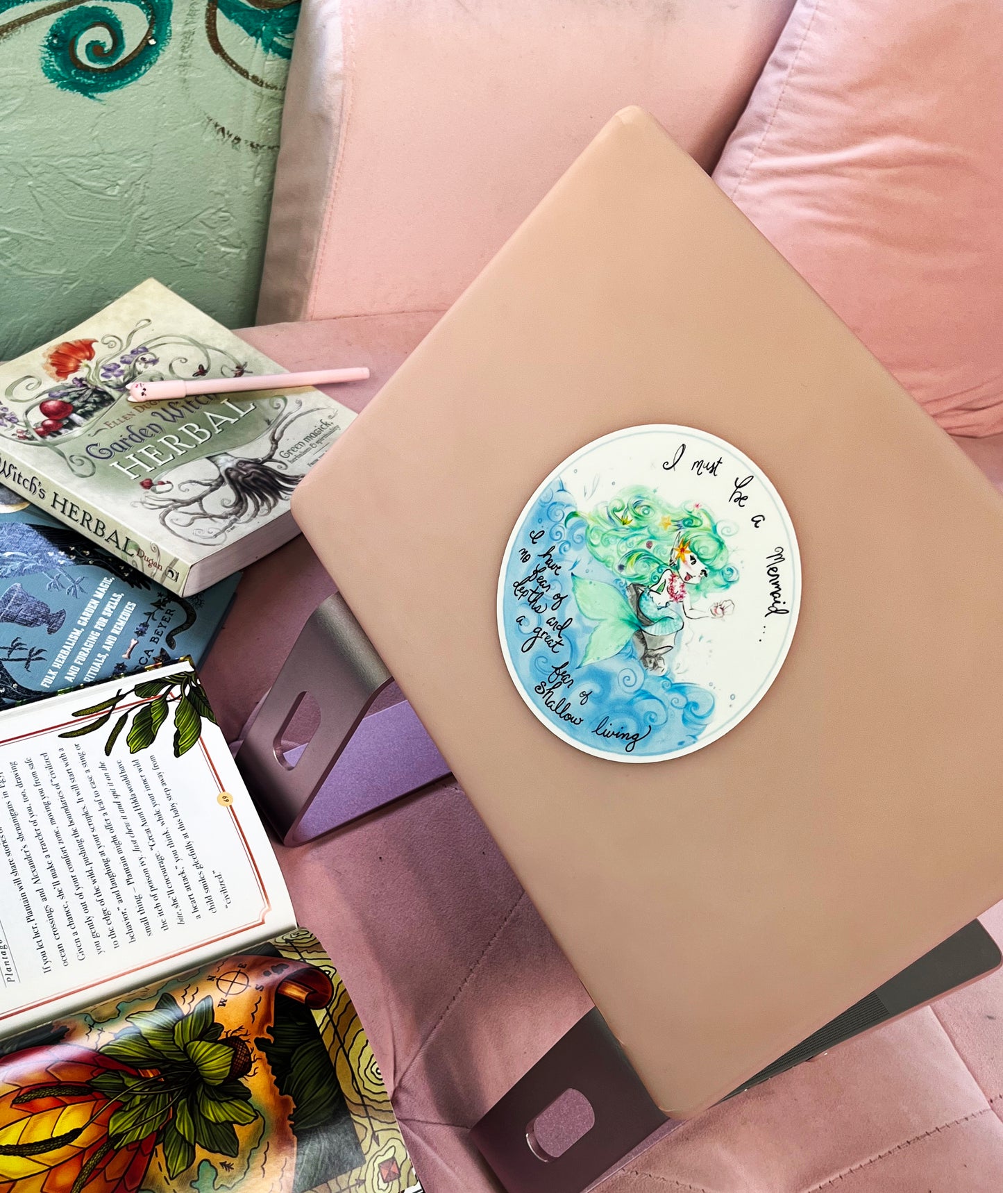 Mermaid Sticker Decal with Anaïs Nin quote