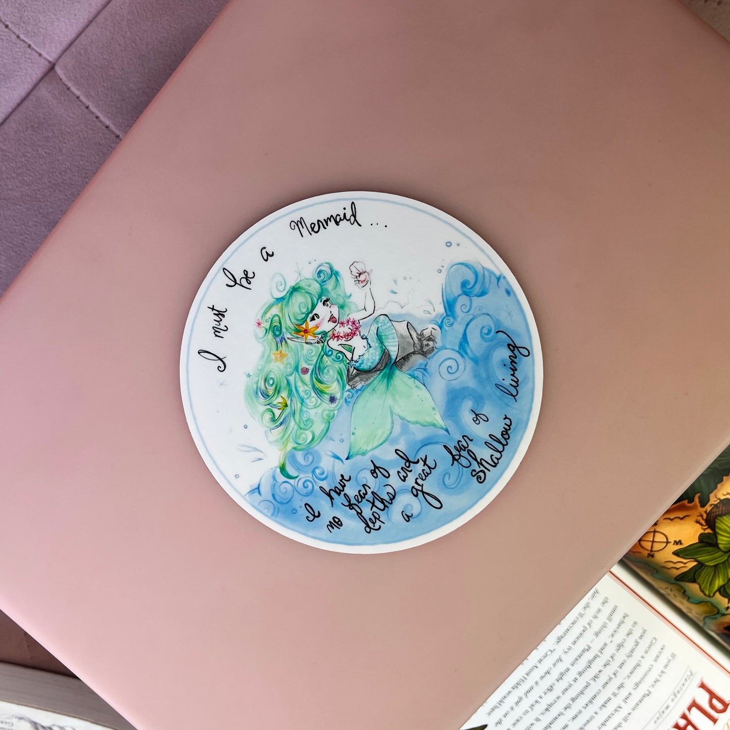 Mermaid Sticker Decal with Anaïs Nin quote