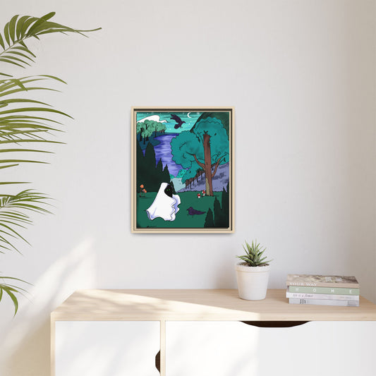 Wall Art: A Ghastly Forst Walk Framed Print on Matte Canvas by Lauryn