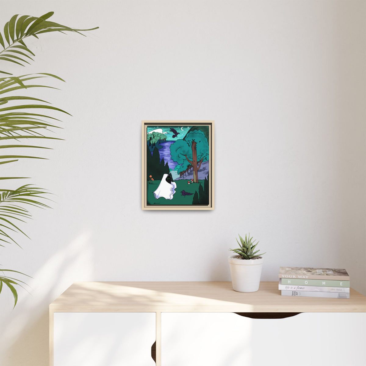 Wall Art: A Ghastly Forst Walk Framed Print on Matte Canvas by Lauryn