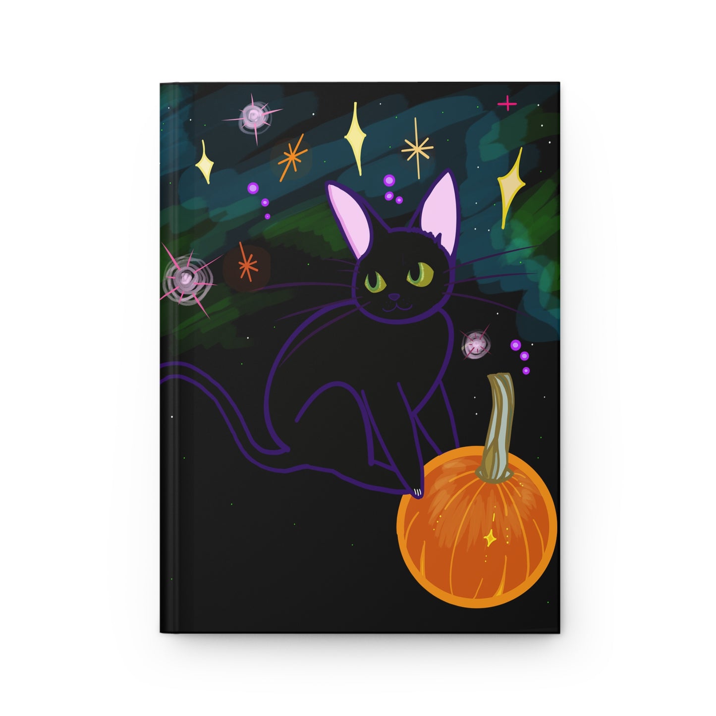Space Pumpkin Kitty Void Blank Journal