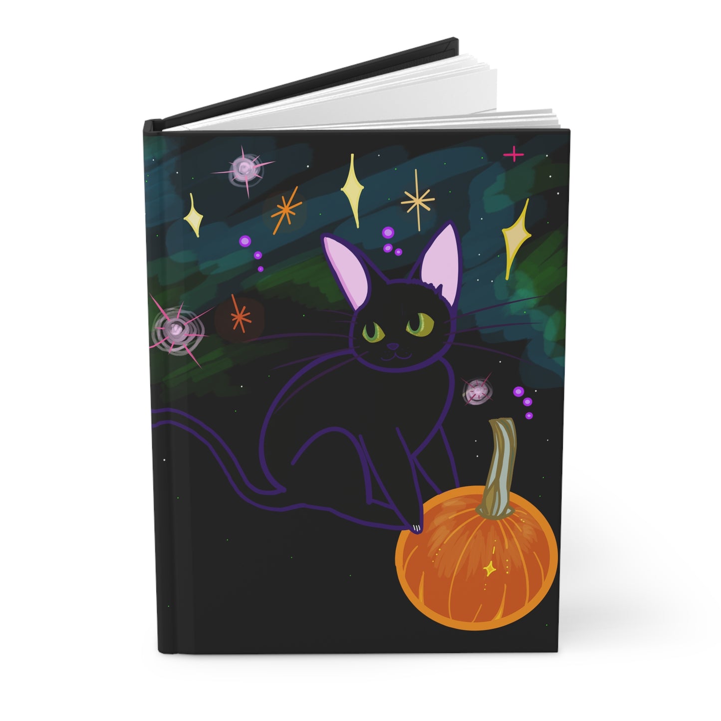 Space Pumpkin Kitty Void Blank Journal