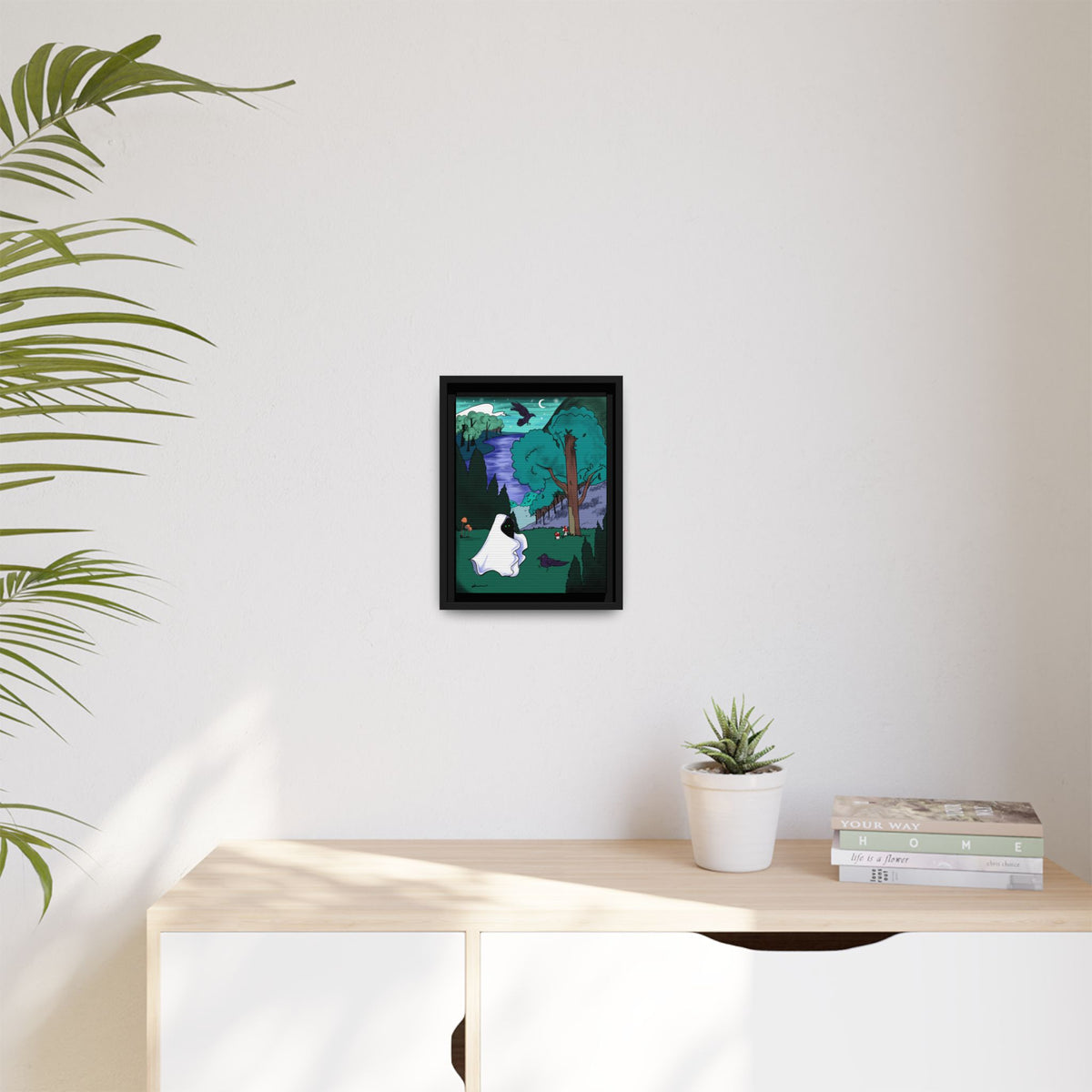 Wall Art: A Ghastly Forst Walk Framed Print on Matte Canvas by Lauryn