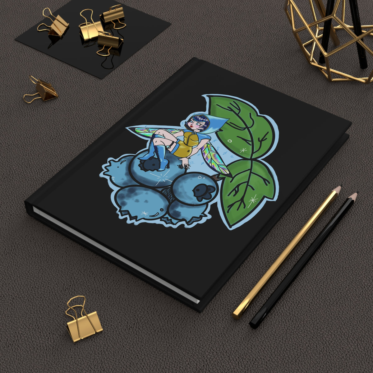 Blueberry Fae Blank Notebook