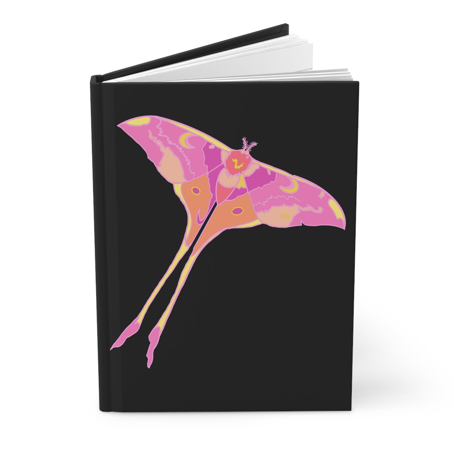 Chinese Moon Moth Blank Hardcover Journal