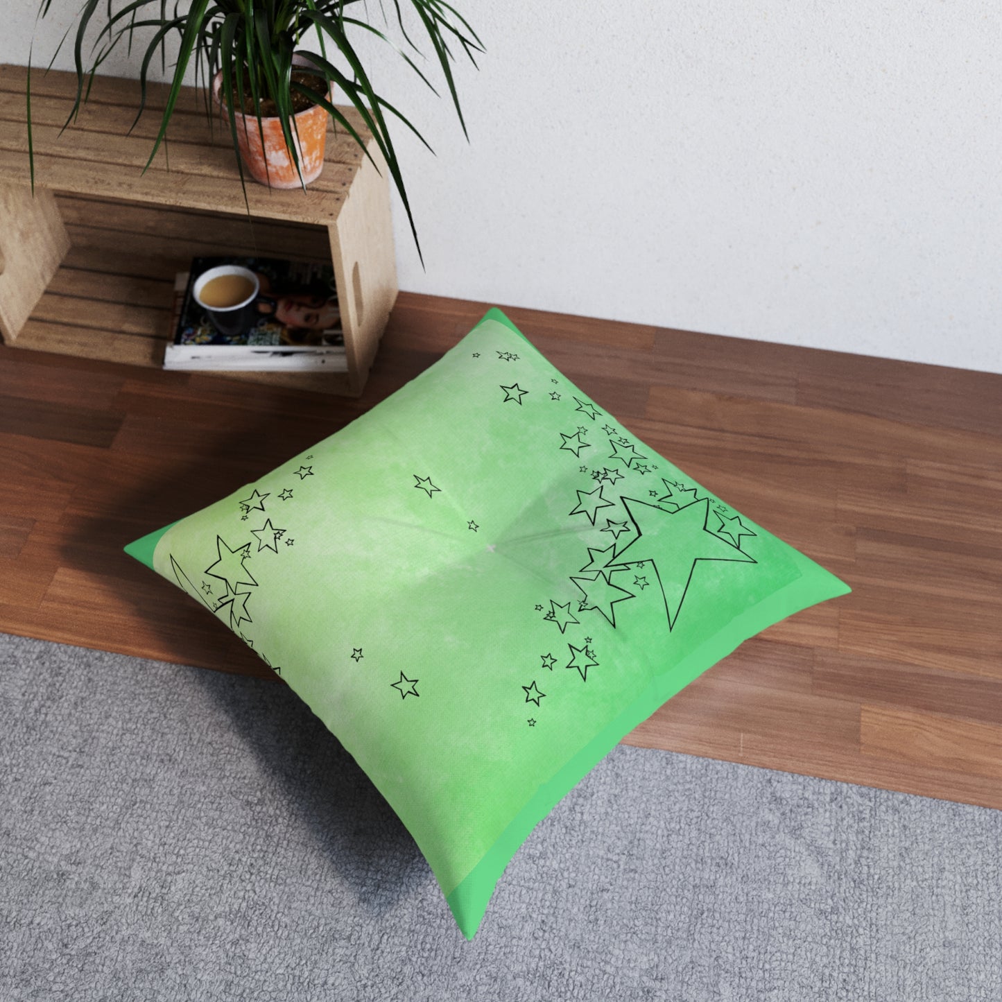 Jade Star Square Floor Pillow