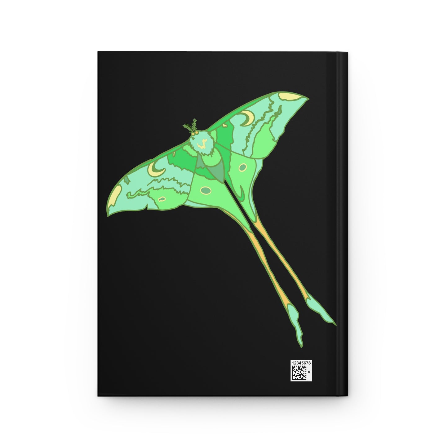 Chinese Moon Moth Blank Hardcover Journal