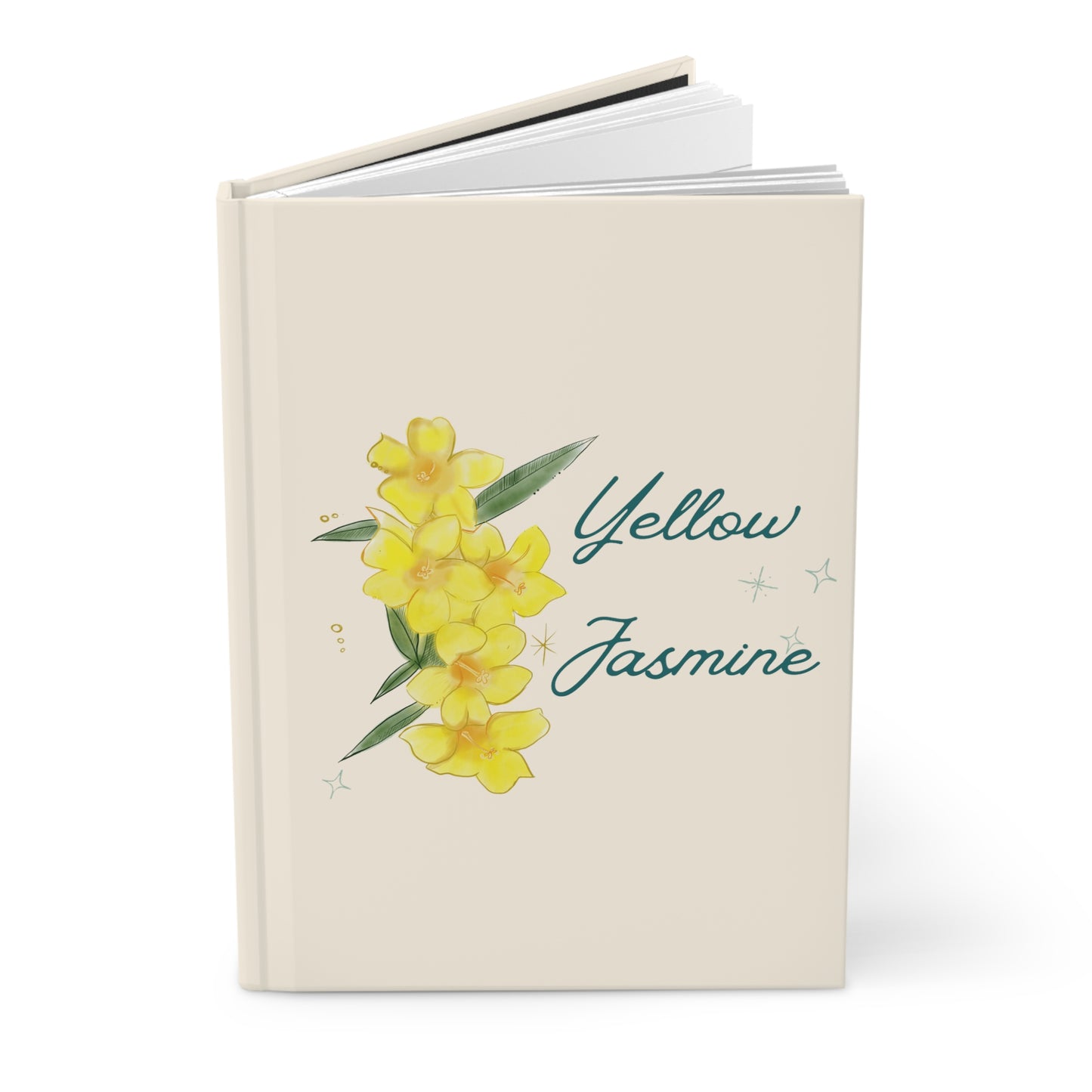 Yellow Jasmine Botanical Illustration Blank Journal