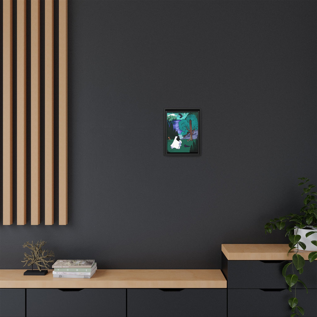 Wall Art: A Ghastly Forst Walk Framed Print on Matte Canvas by Lauryn