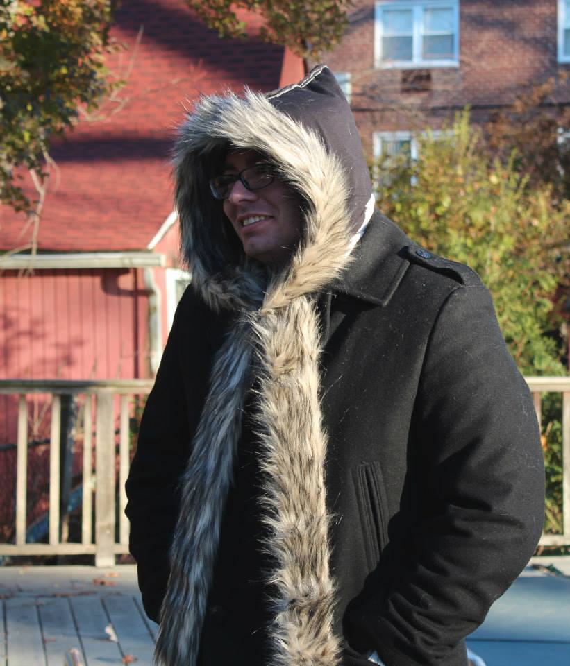 Black Elven Faux Fur lined Hat