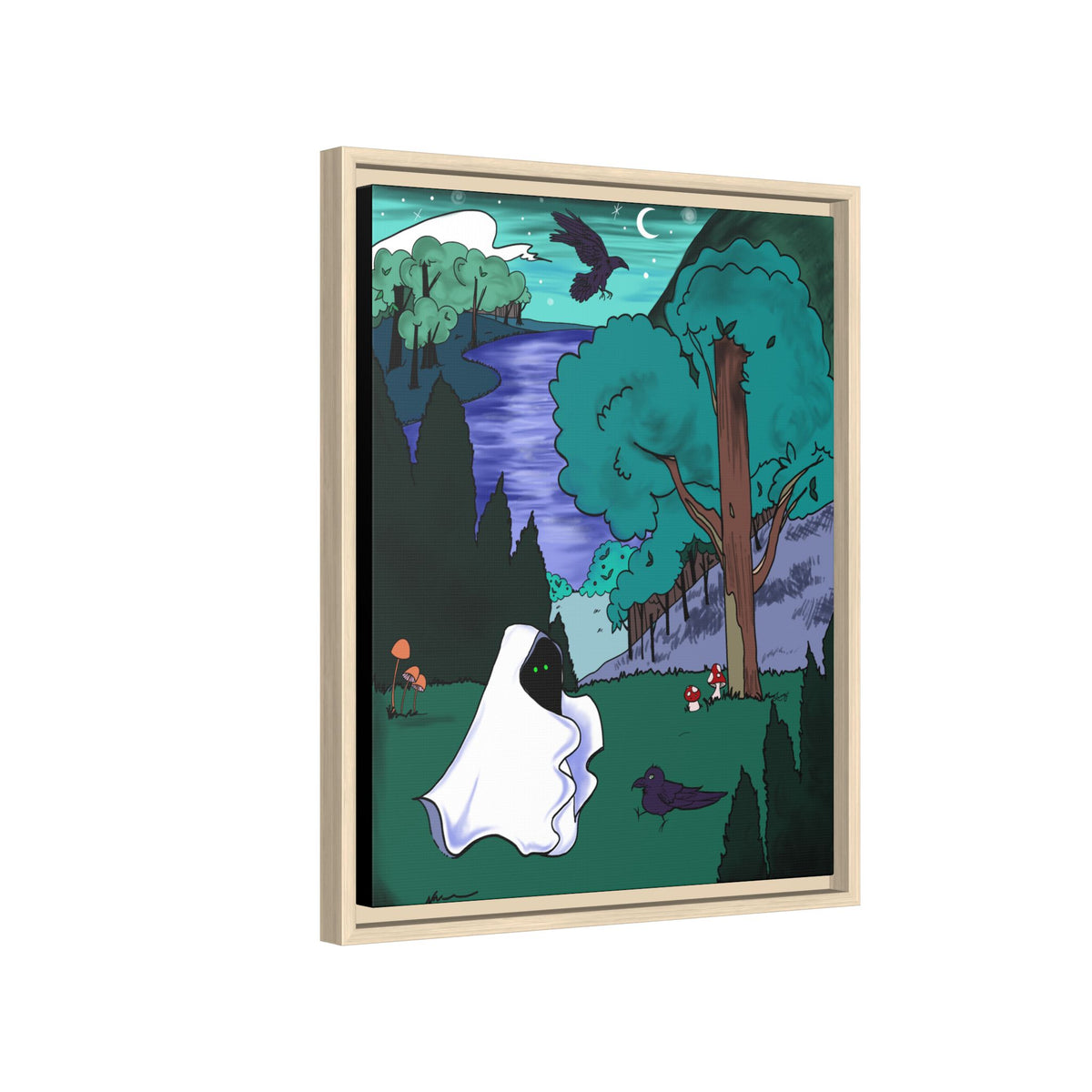 Wall Art: A Ghastly Forst Walk Framed Print on Matte Canvas by Lauryn