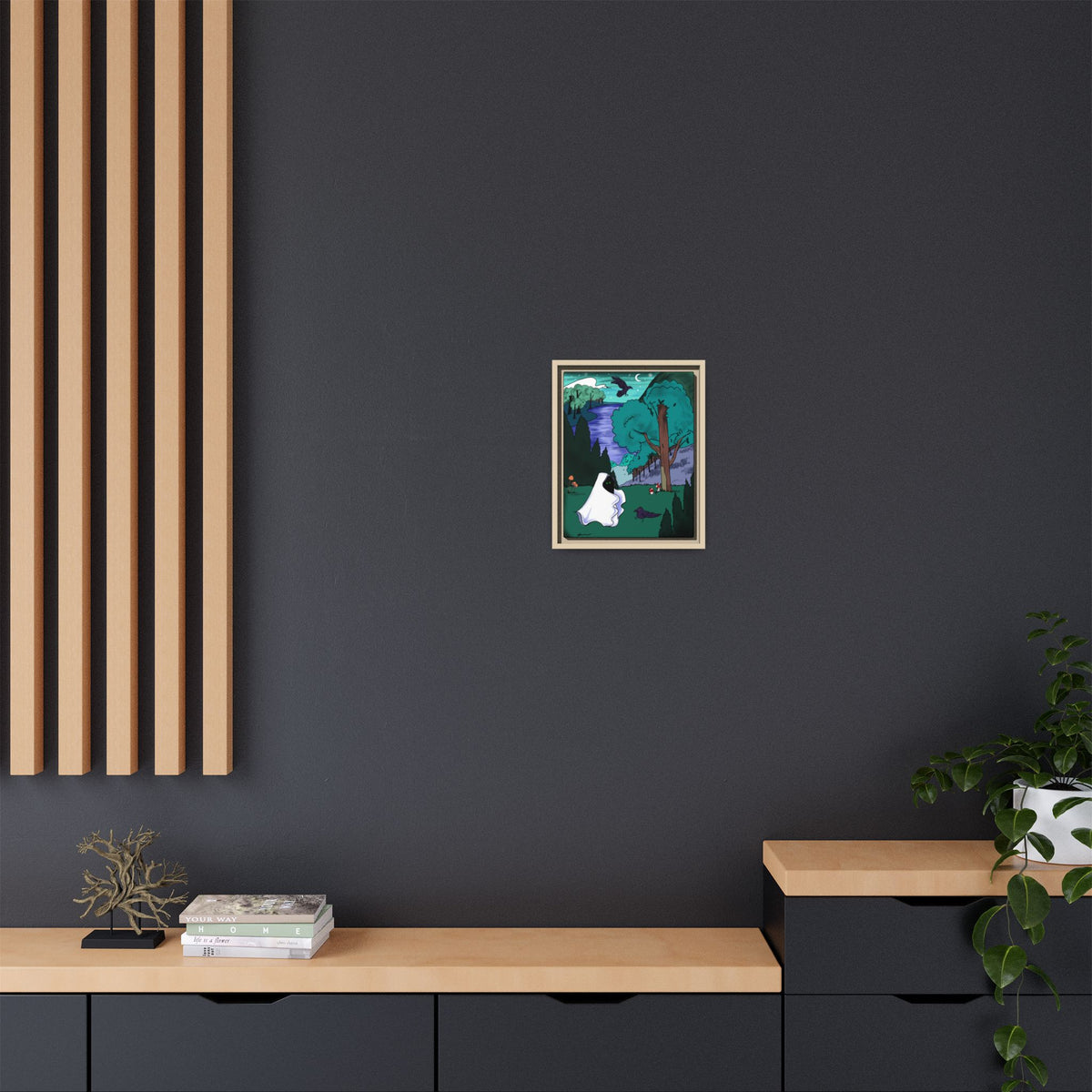Wall Art: A Ghastly Forst Walk Framed Print on Matte Canvas by Lauryn