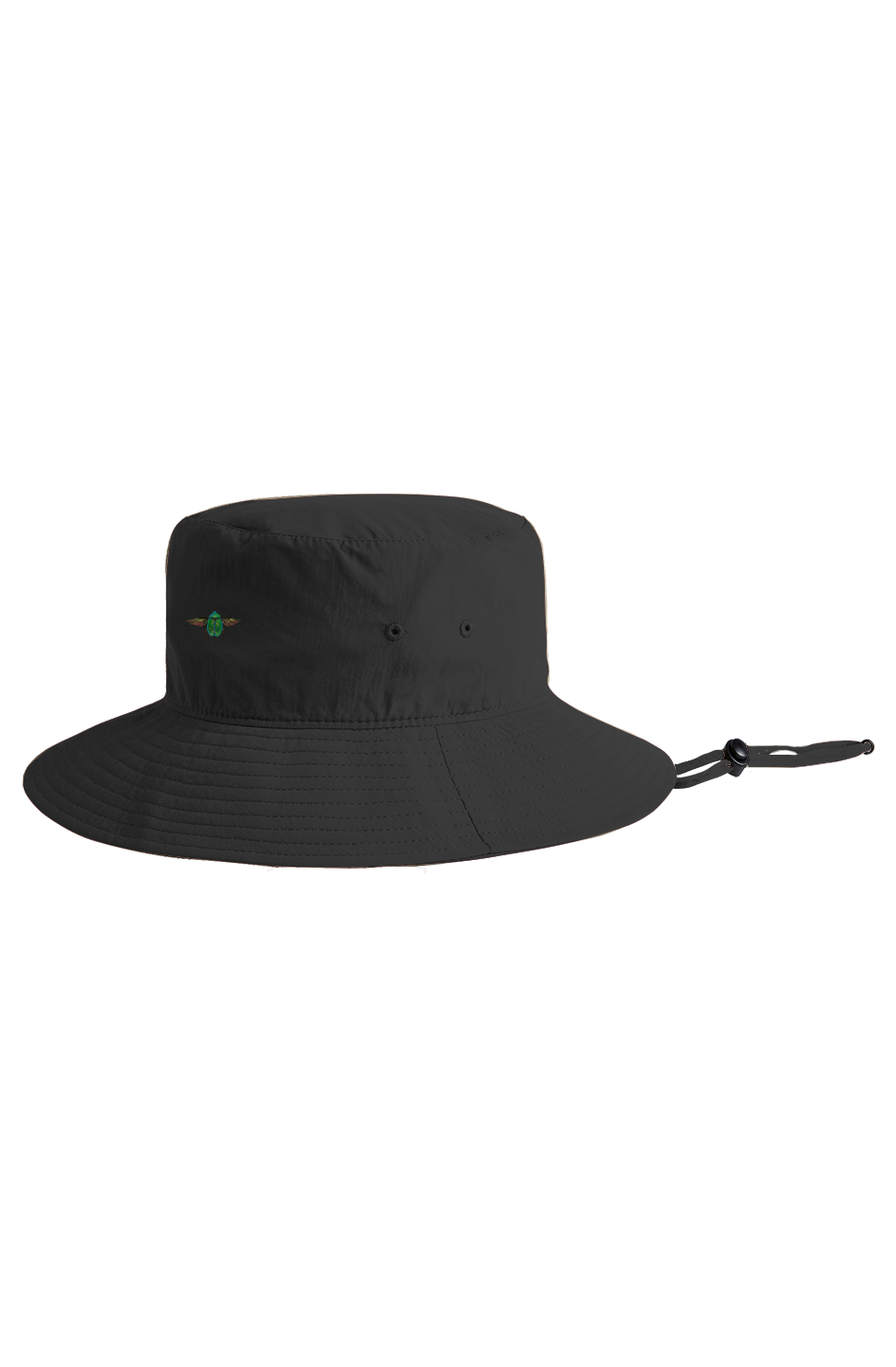 Green Scarab Beetle Nylon Wide Brim Bucket Hat