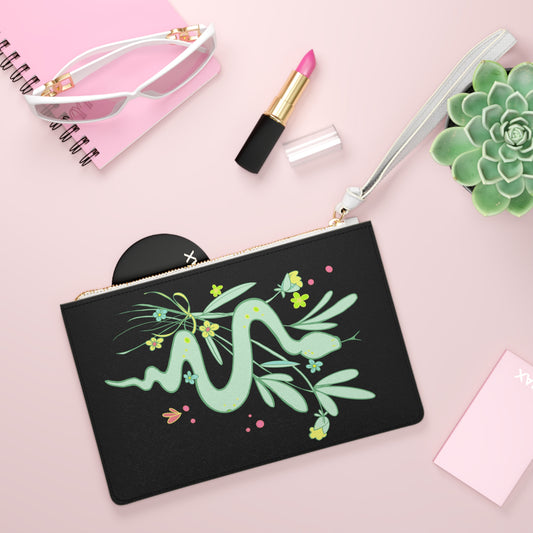 Green Snake Vegan Clutch Bag