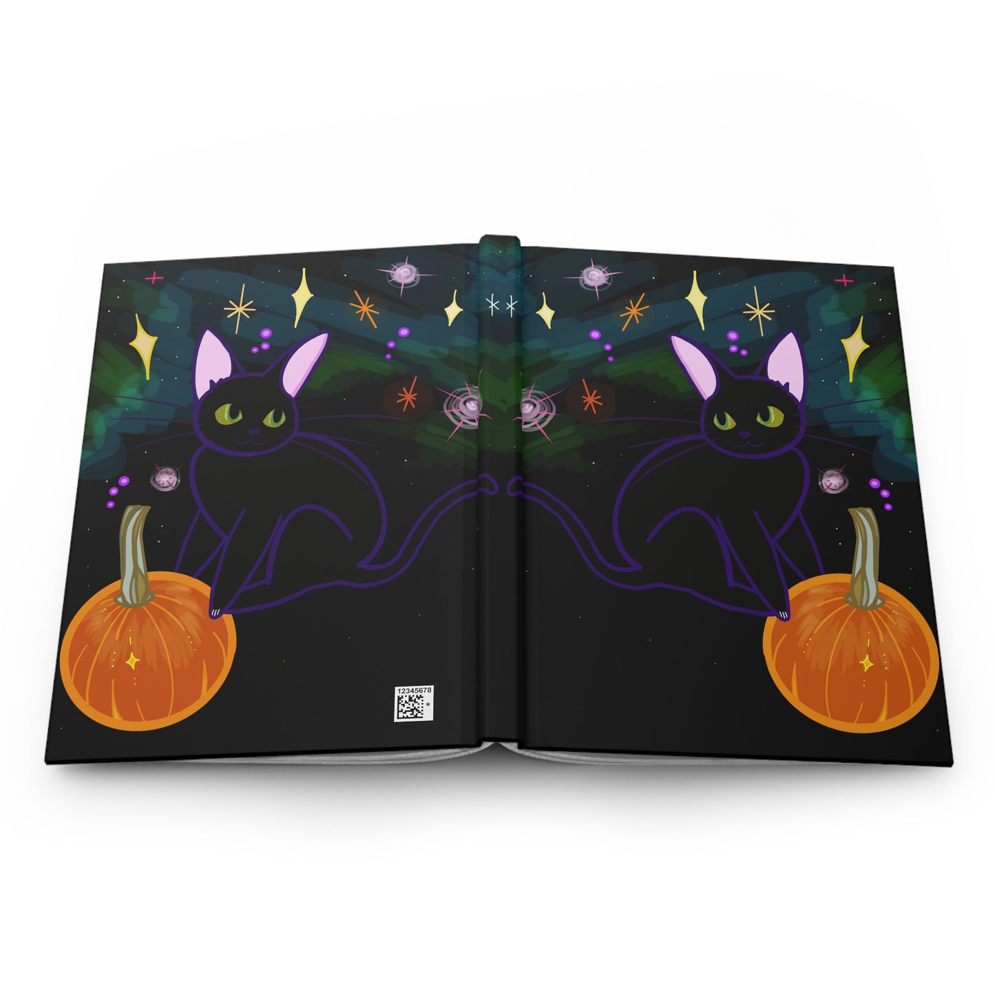 Space Pumpkin Kitty Void Blank Journal