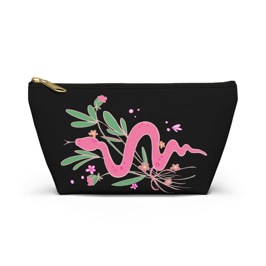 Pink Peony Snake Travel Bag