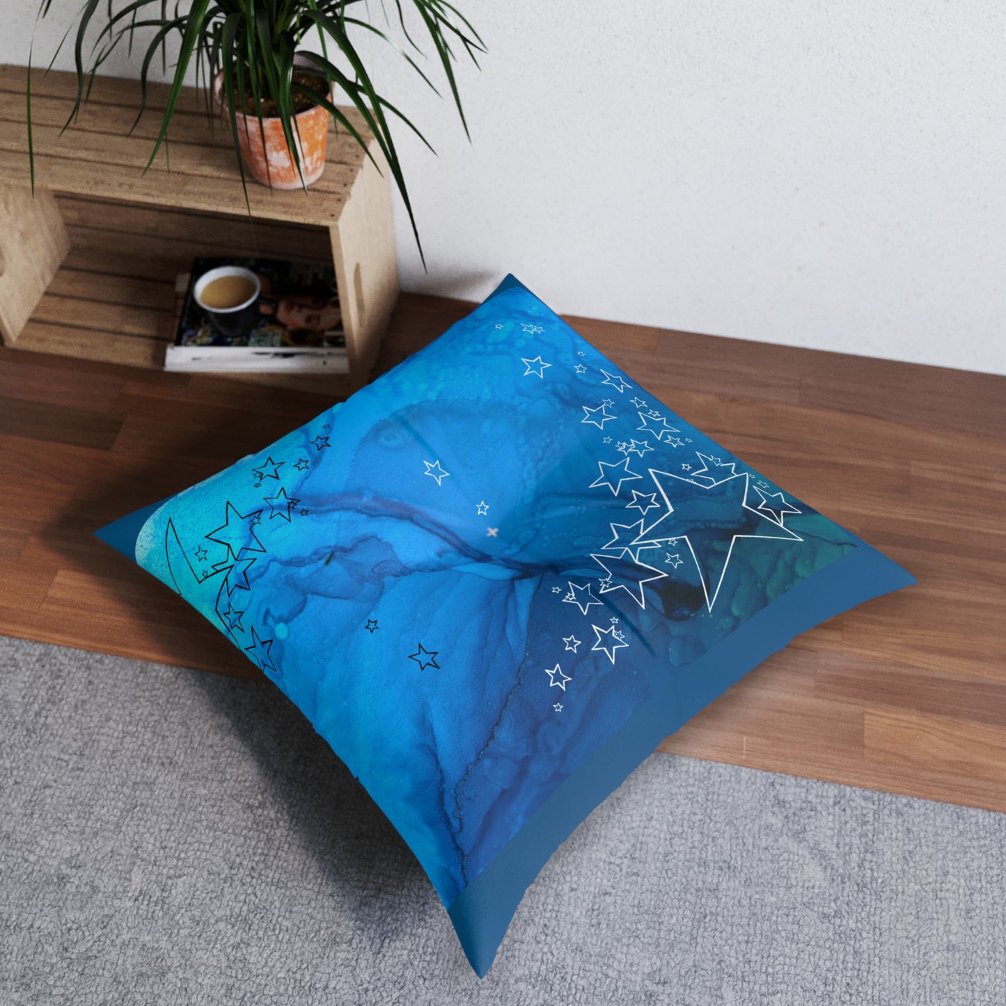 Blue Starlight Floor Pillow