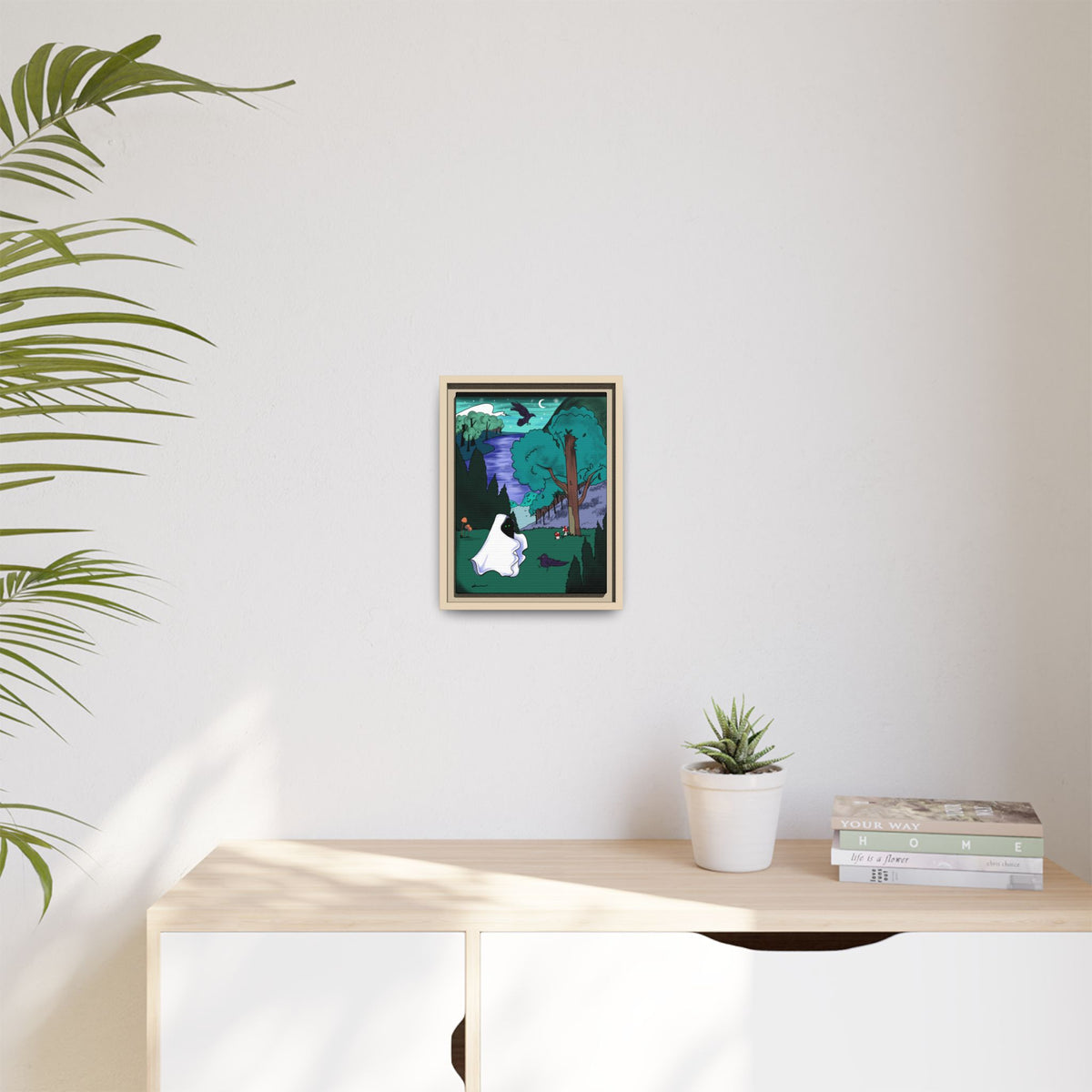 Wall Art: A Ghastly Forst Walk Framed Print on Matte Canvas by Lauryn